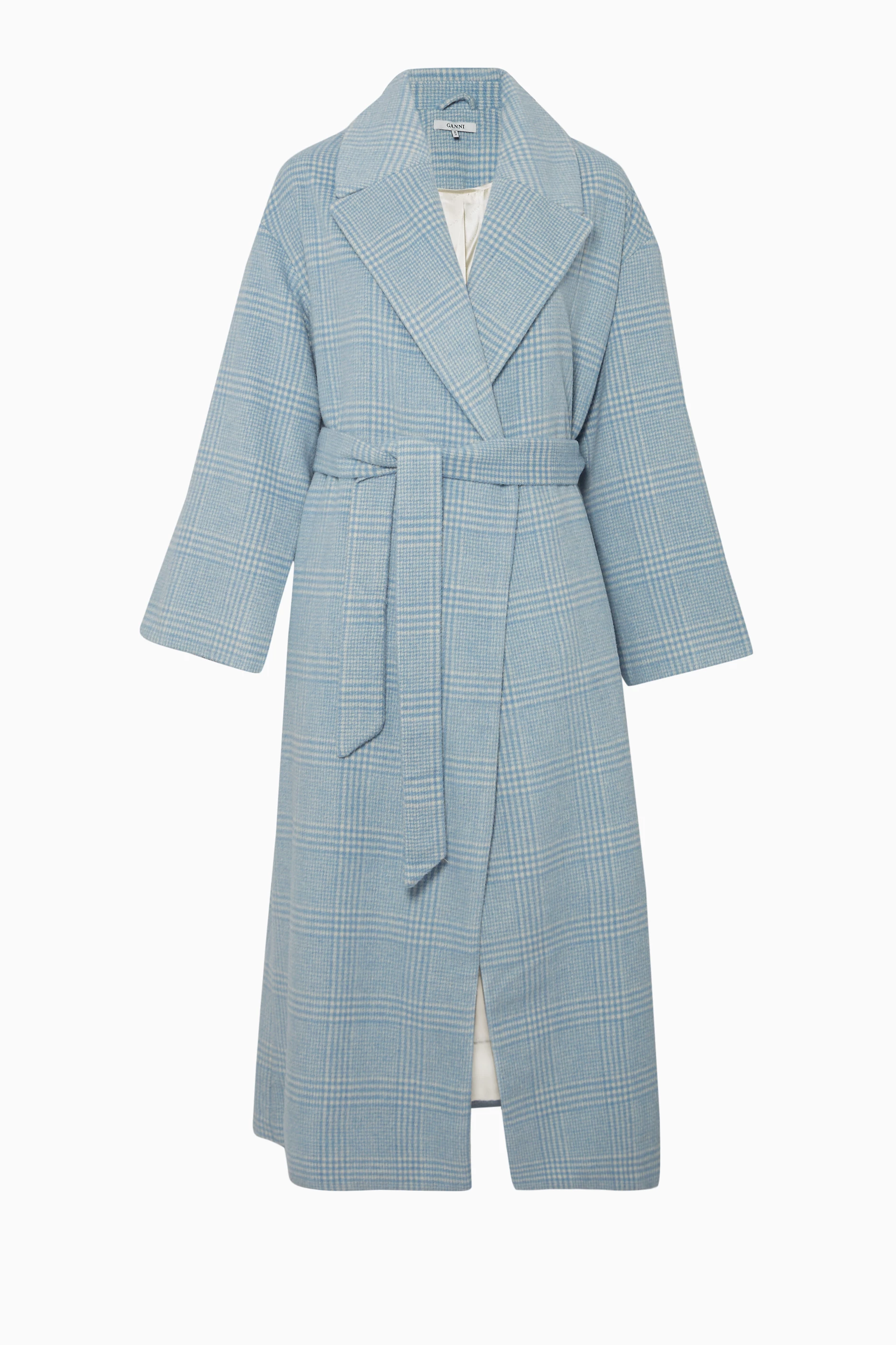 Buy Ganni Blue Light-Blue Woodside Coat For Women Online Ounass UAE