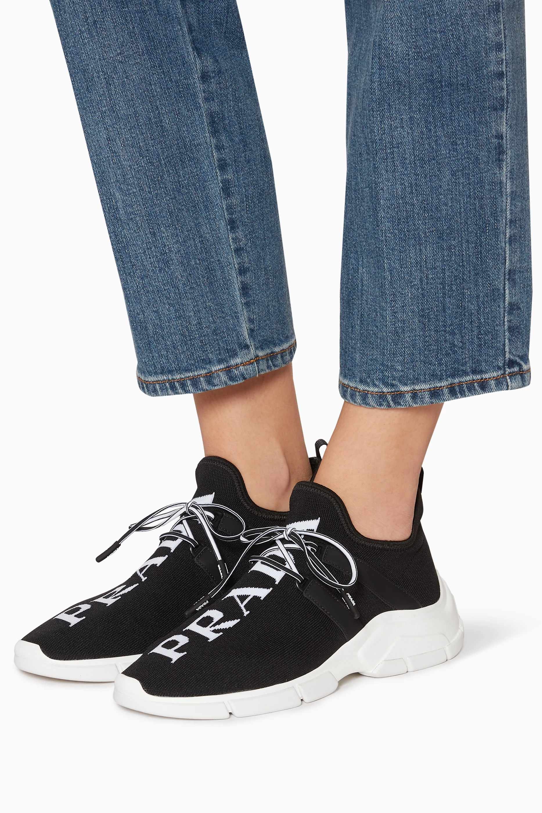Prada knit shoes clearance