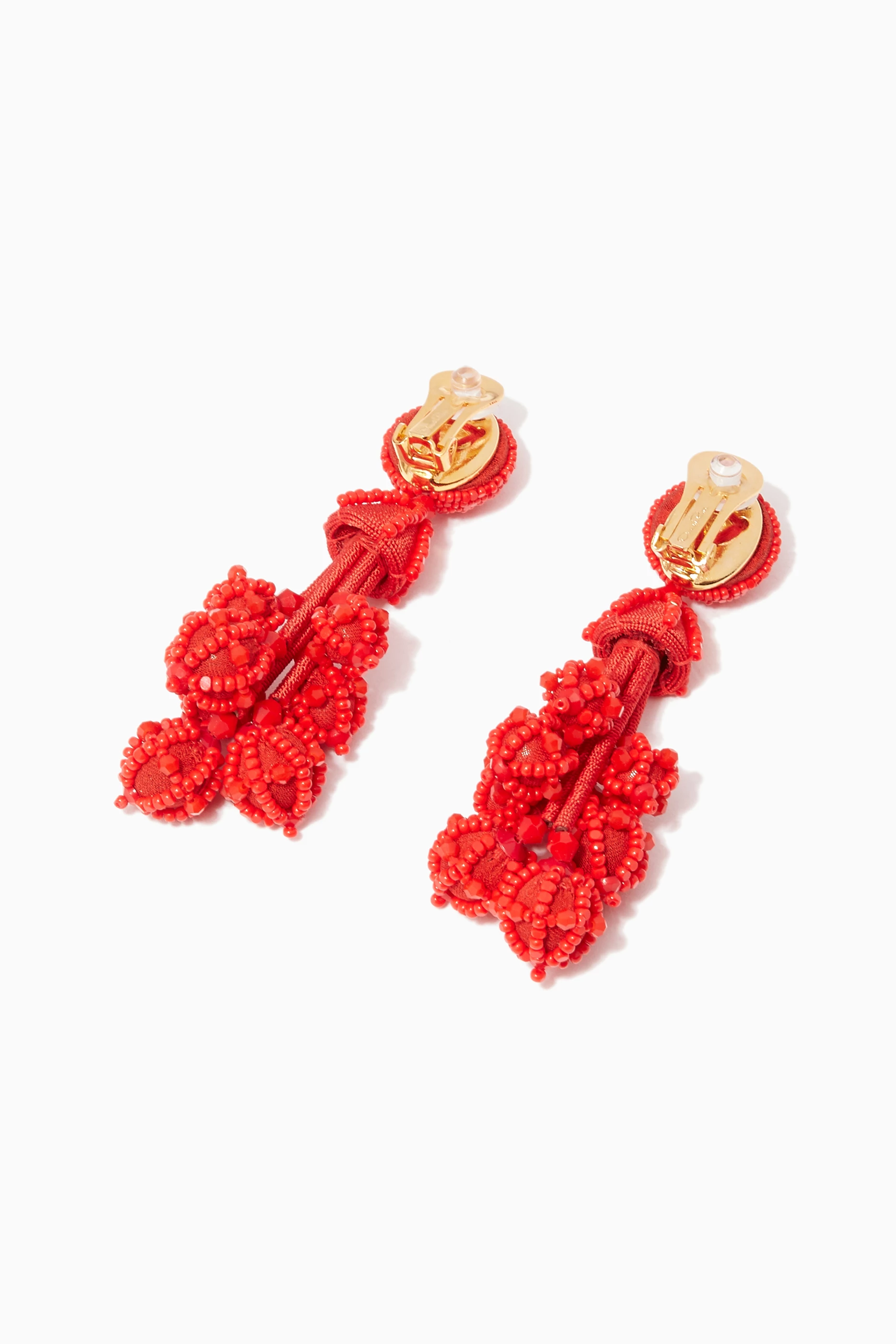 Oscar de la renta red earrings hotsell