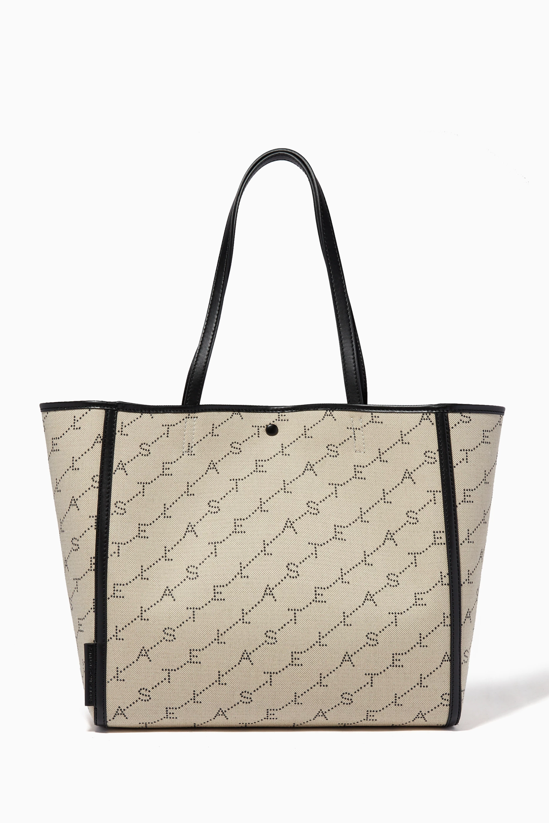Buy Stella McCartney Neutral Sand Beige Medium Monogram Canvas Tote Bag For Women Online Ounass UAE