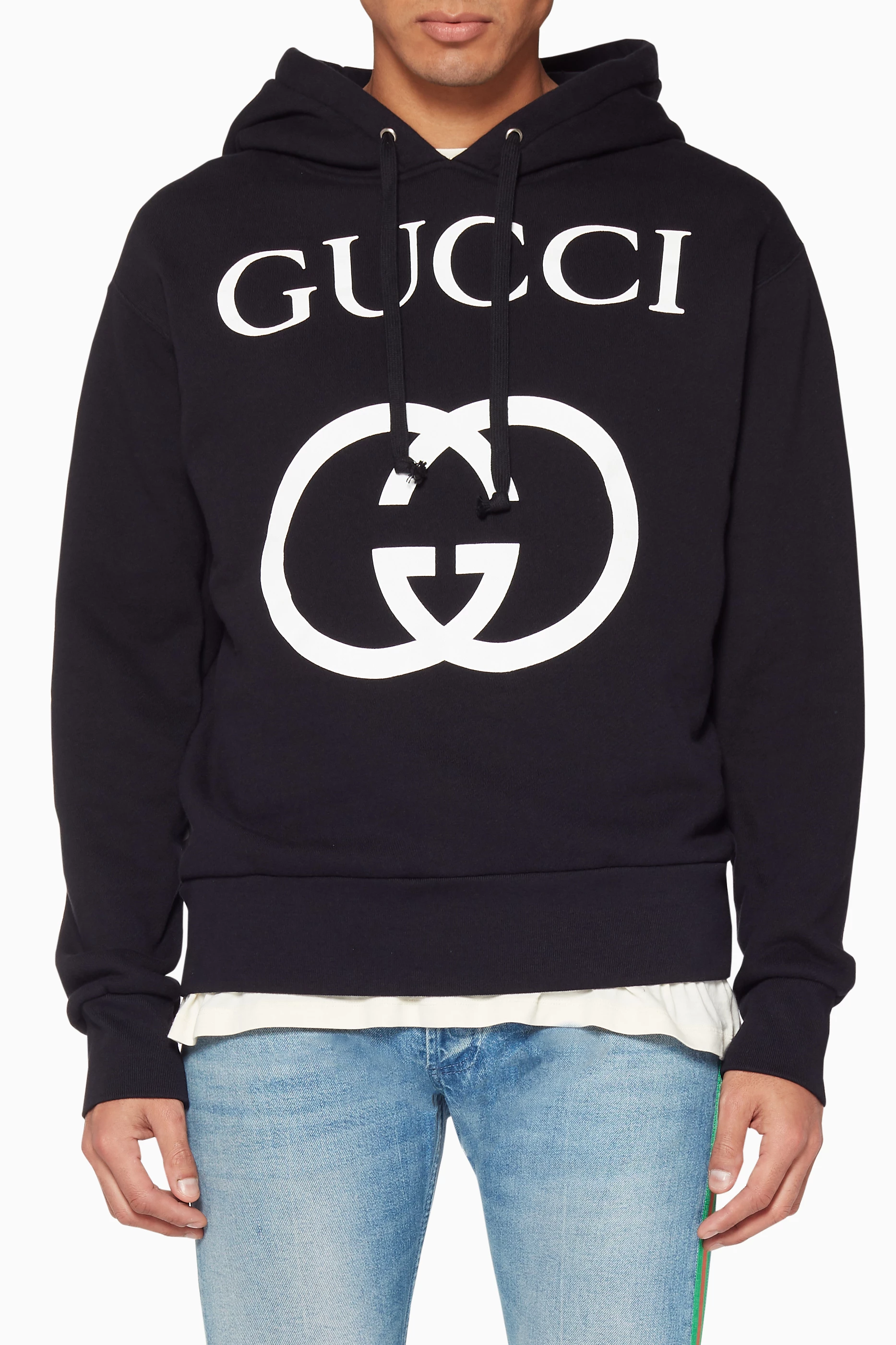 Buy Gucci Black Black Interlocked GG Hoodie For Men Online Ounass UAE