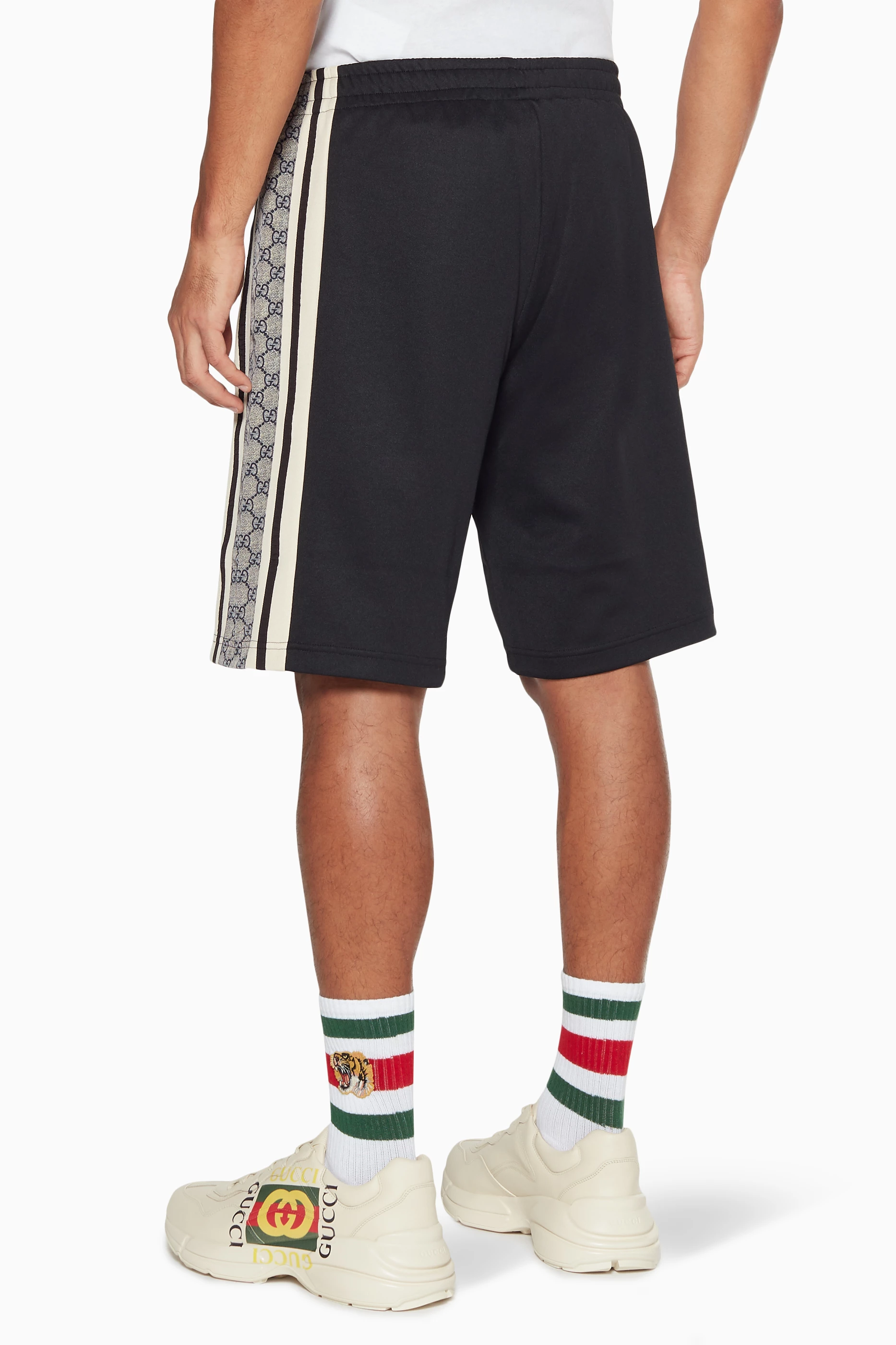 Buy Gucci Black Black GG Supreme Track Shorts For Men Online Ounass UAE