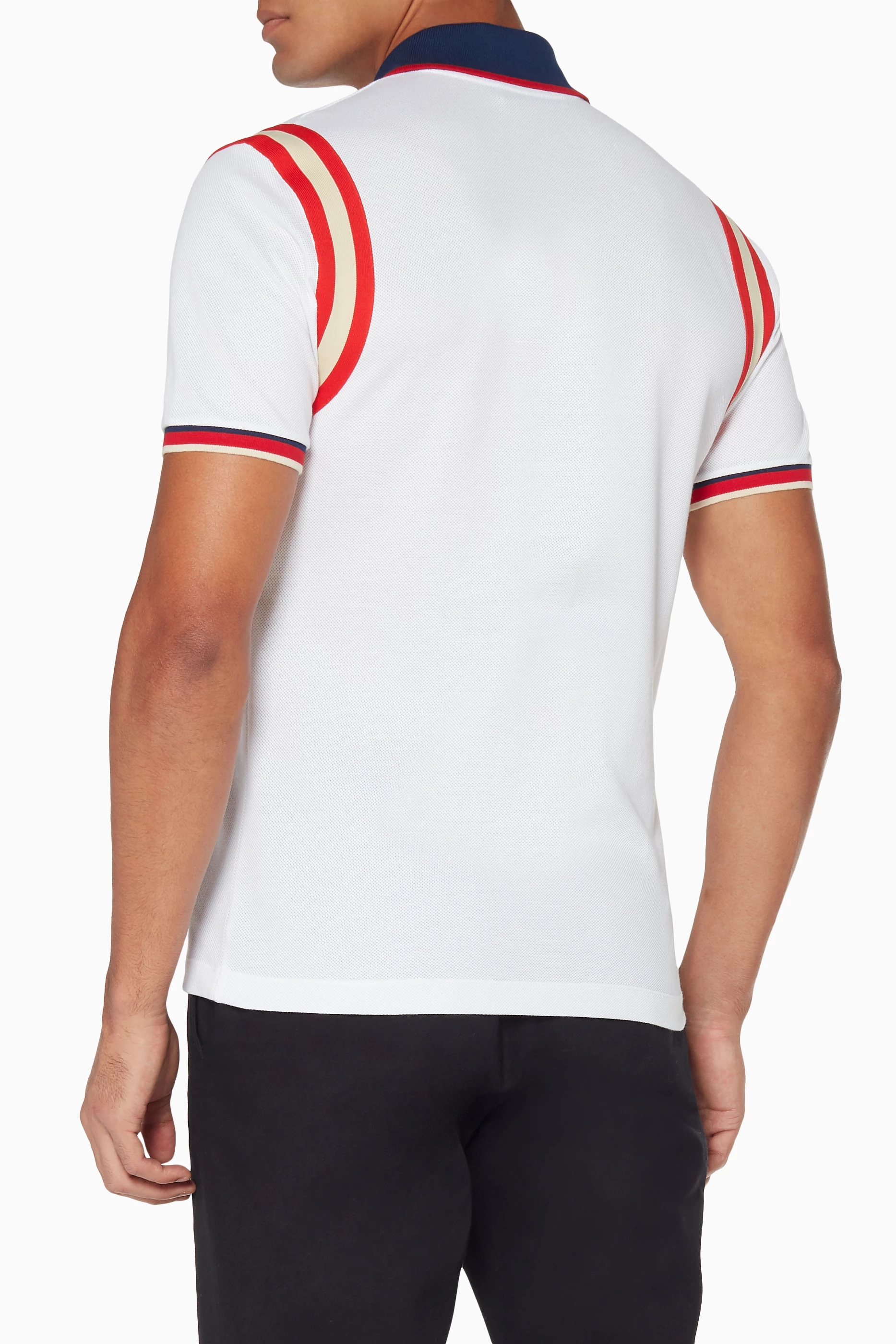 Buy Gucci White White Bee Applique Polo T Shirt For Men Online Ounass UAE