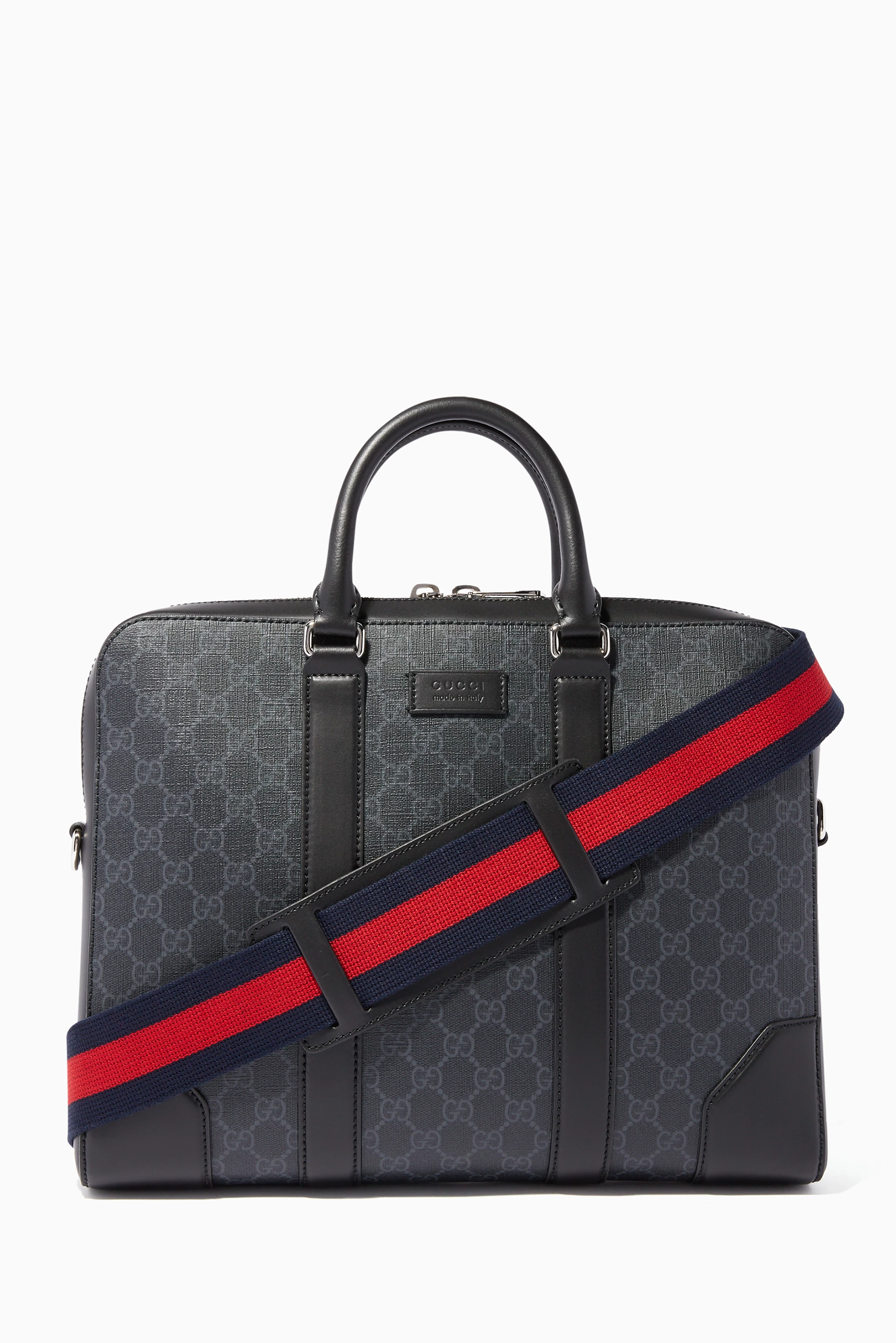 Buy Gucci Black Black Grey GG Supreme Briefcase For Men Online Ounass UAE