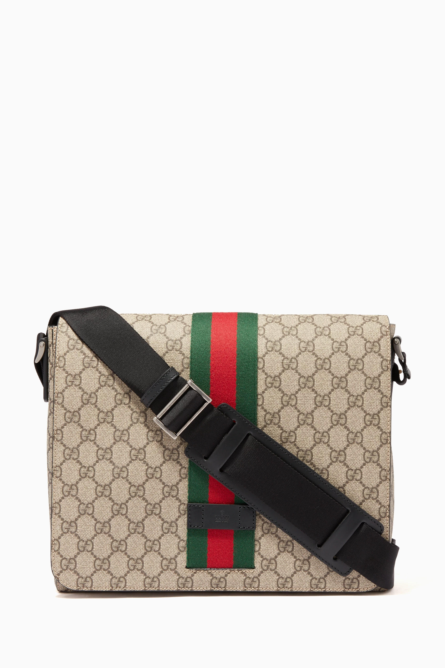 Buy Gucci Neutral Beige Ebony GG Supreme Messenger Bag For Men Online Ounass UAE