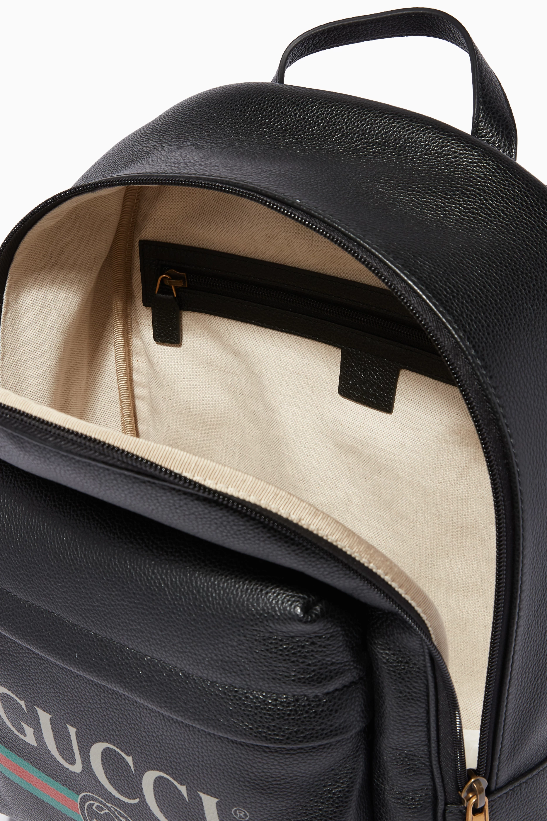 Gucci print leather backpack online