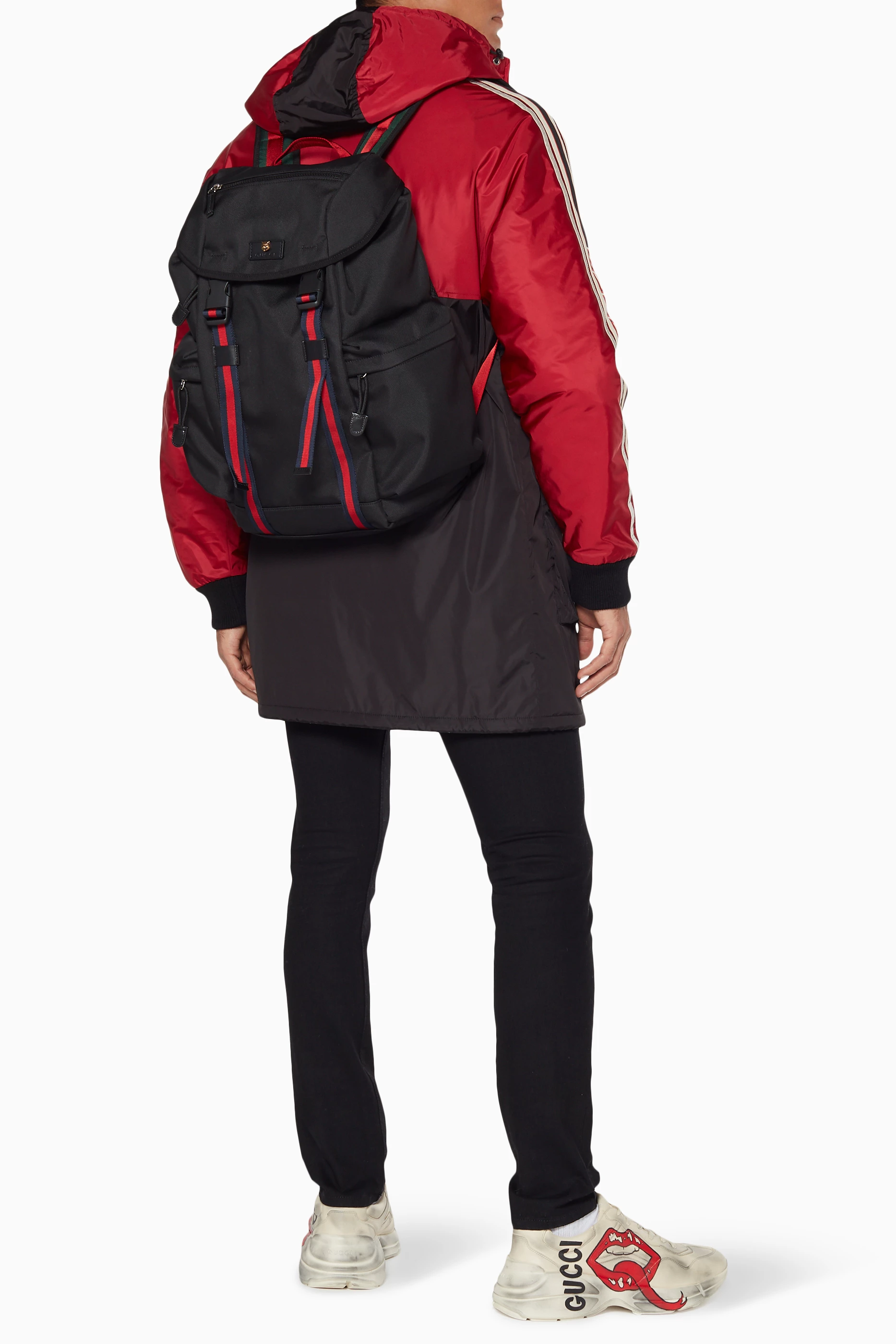 Buy Gucci Black Black Techno Canvas Backpack For Men Online Ounass UAE