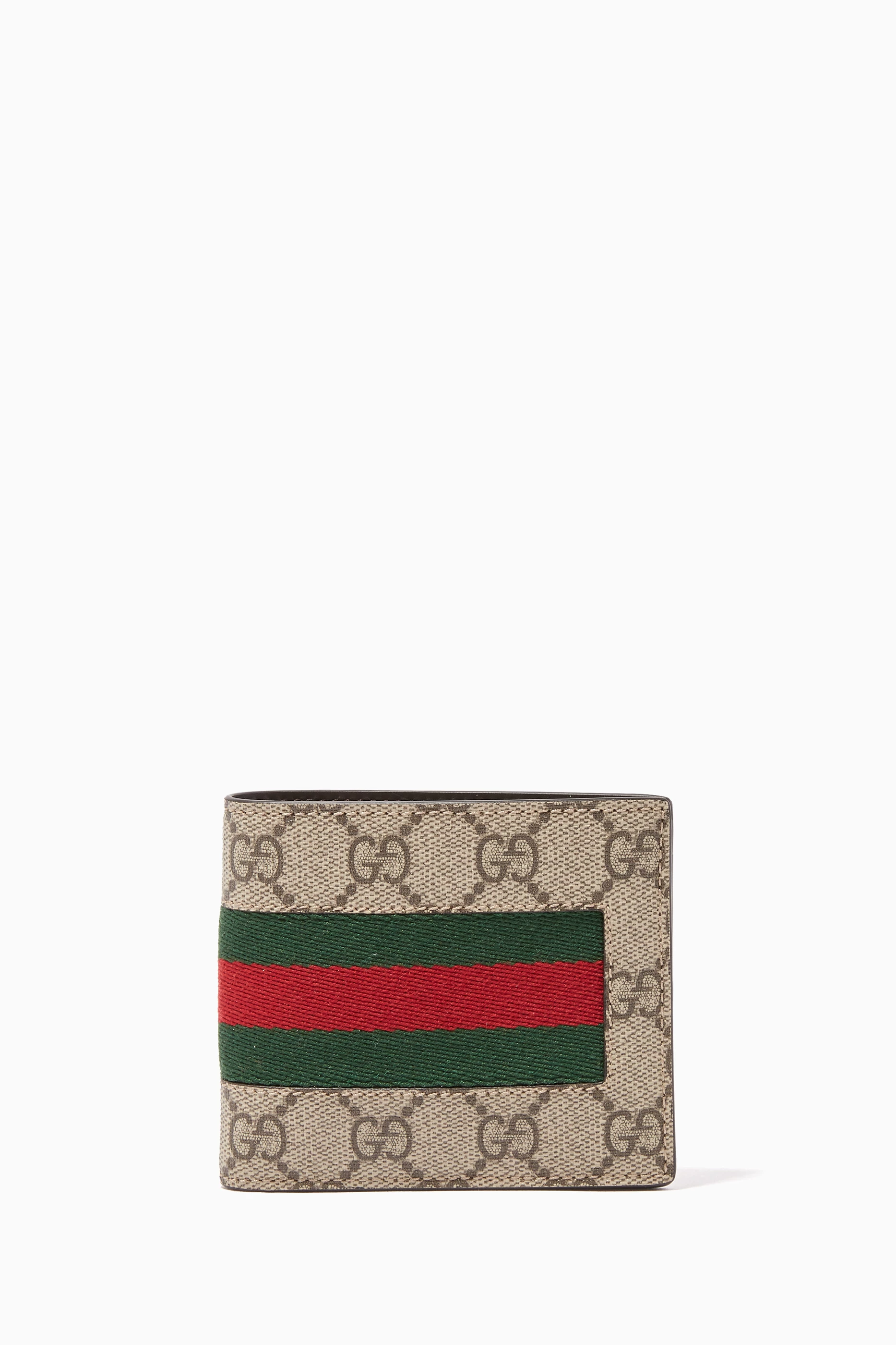 Buy Gucci Neutral GG Supreme Web Band Wallet For Men Online Ounass UAE
