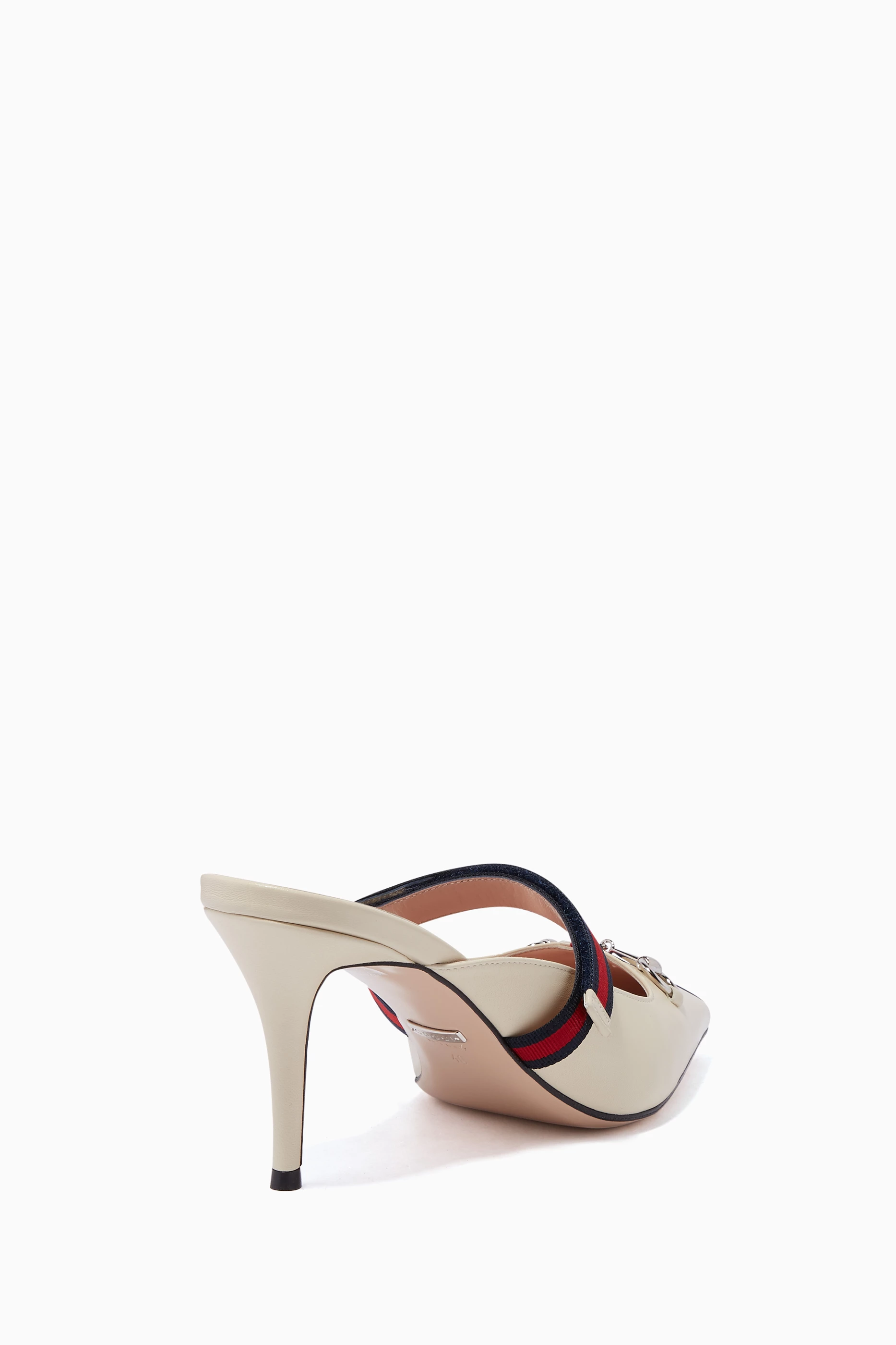 Buy Gucci White Off White Emma Leather Mules For Women Online Ounass UAE