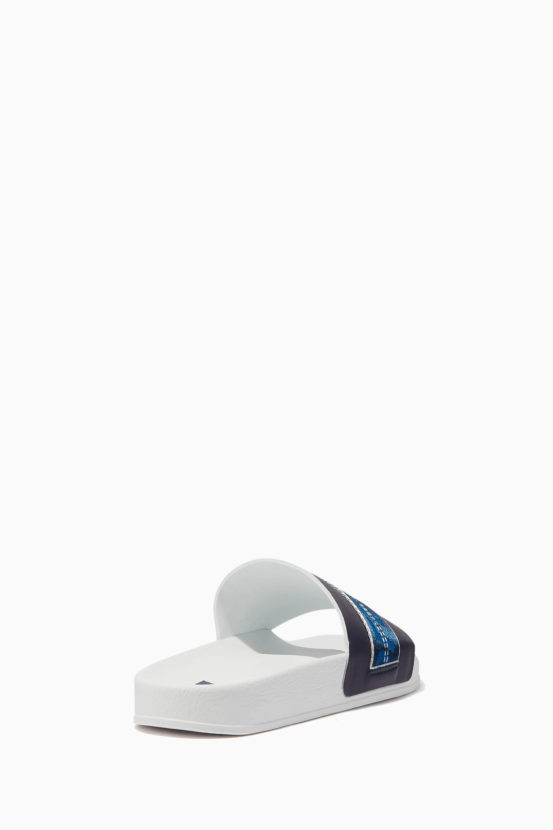 Off White black blue industrial slides Men main image 3