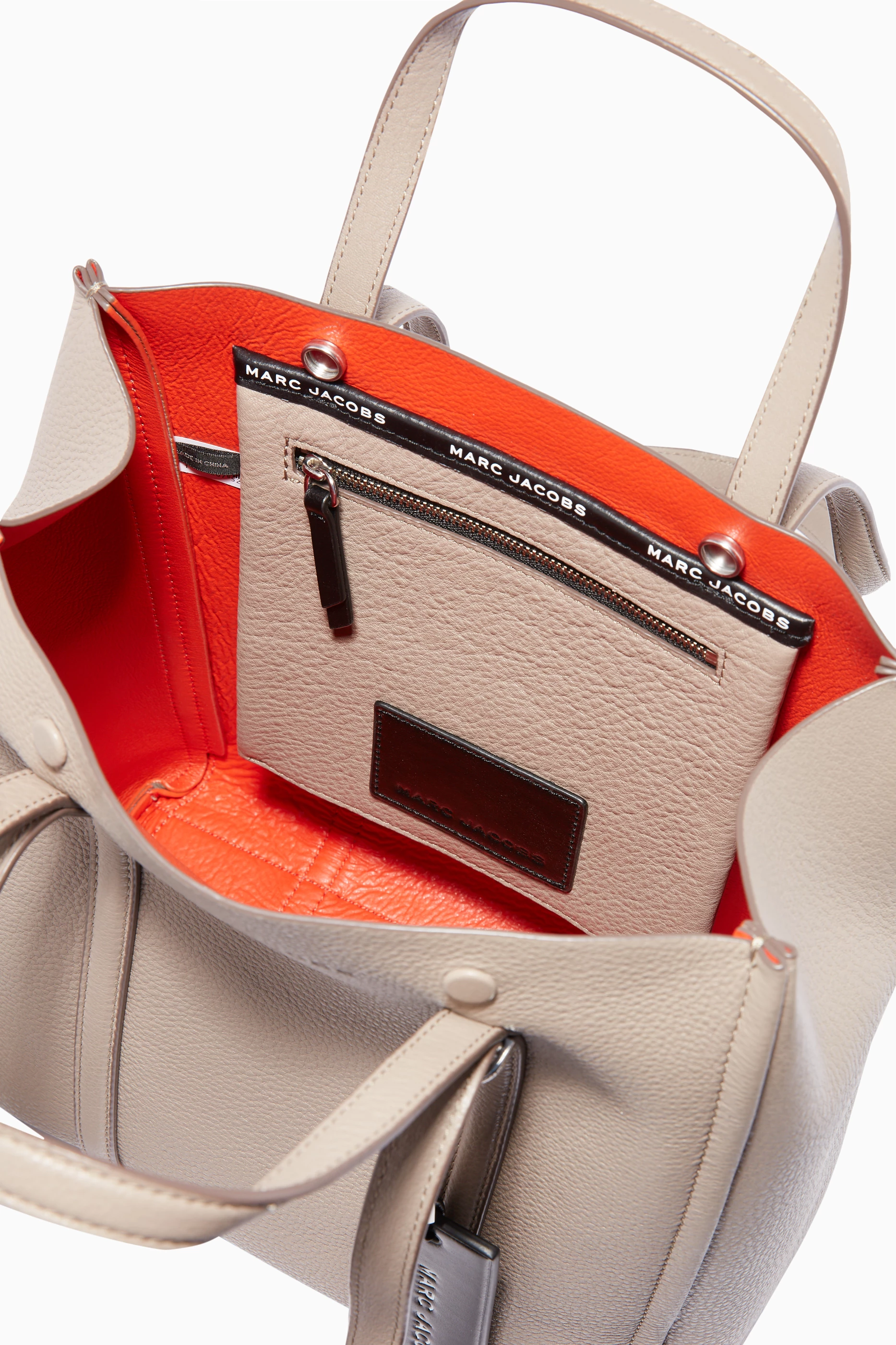 Buy Marc Jacobs Neutral The Tag Leather Tote Bag For Women Online Ounass UAE