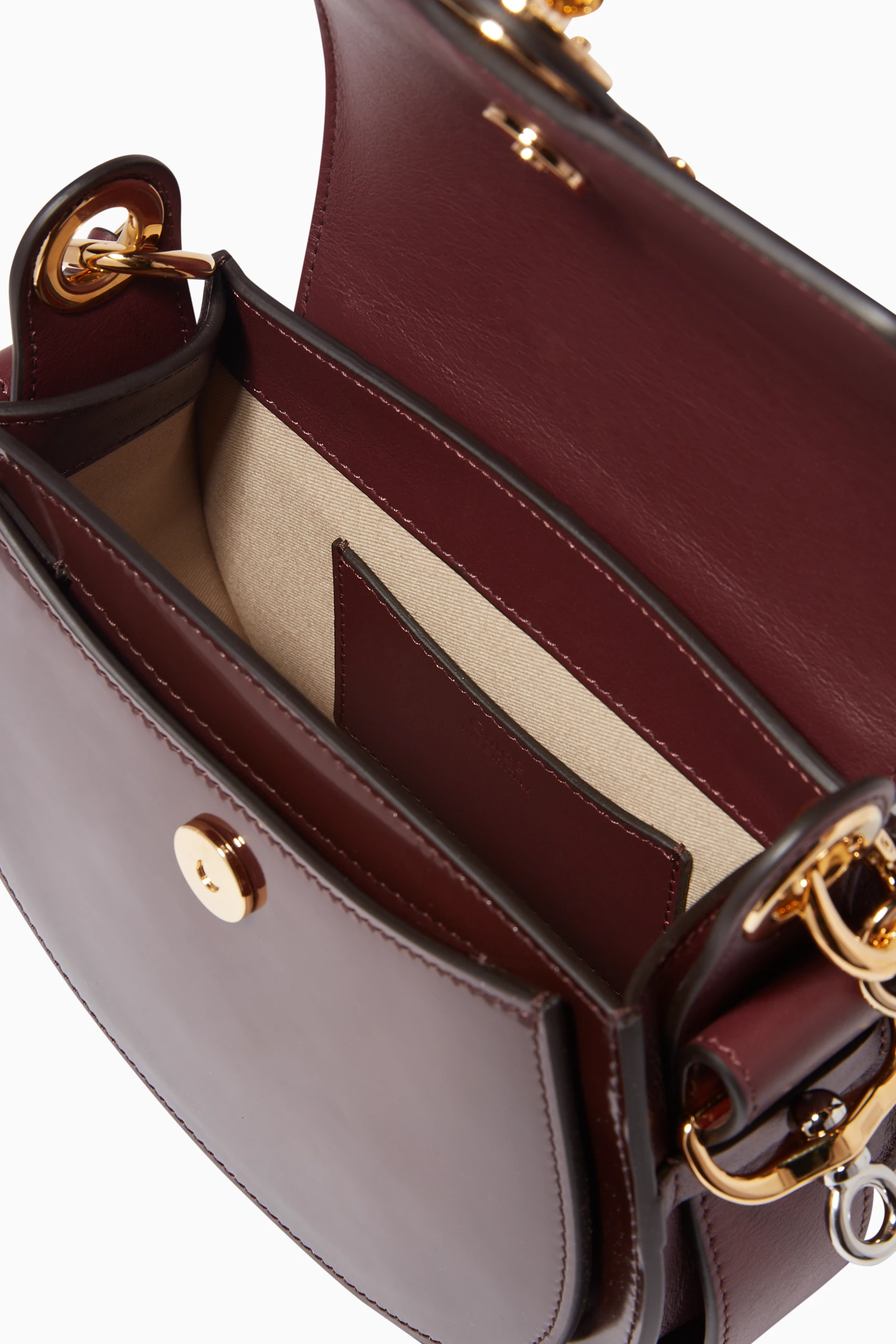 Buy Chloe Burgundy Burgundy Small Tess Shoulder Bag For Women Online Ounass UAE