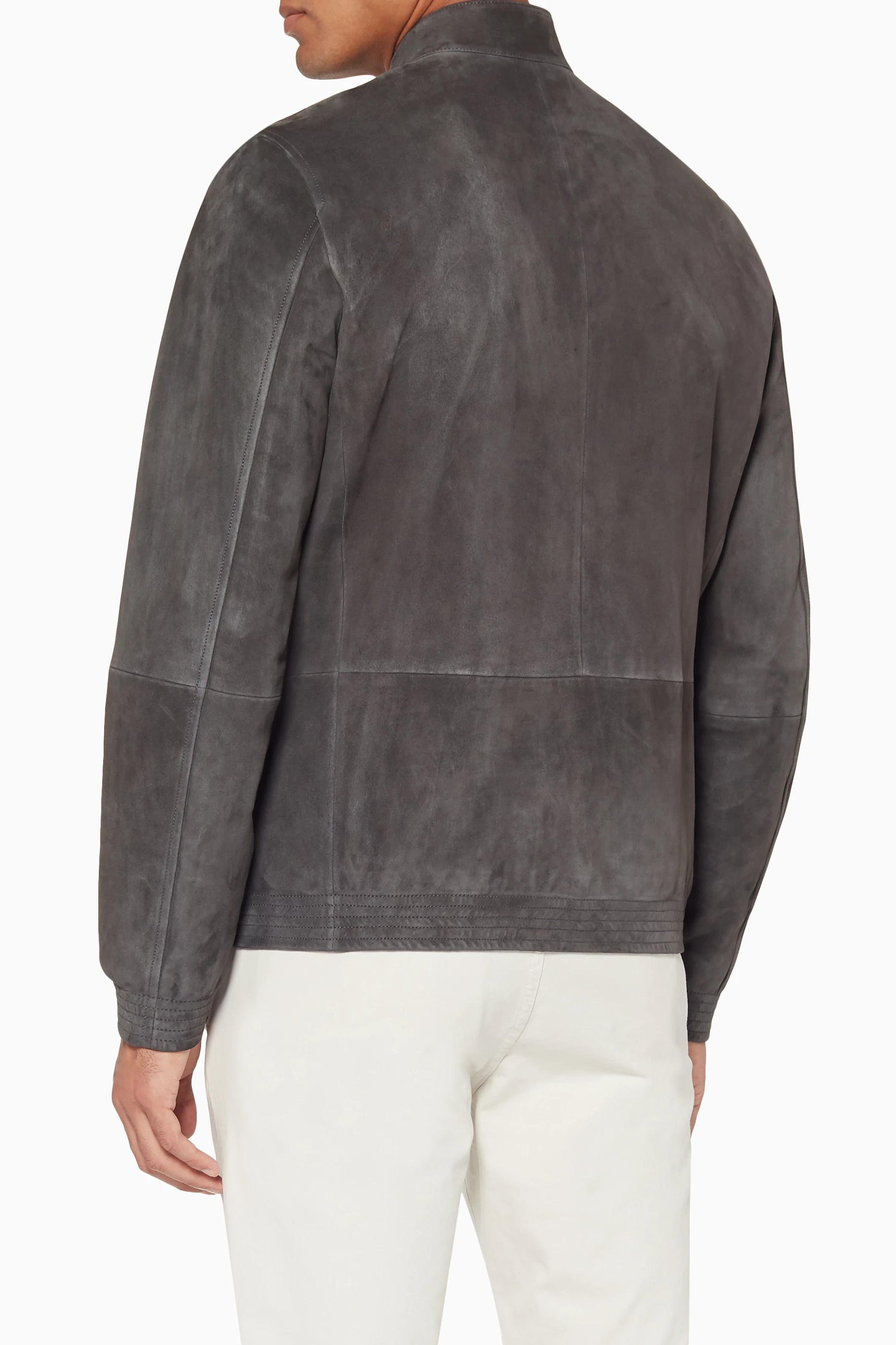 Suede jacket grey new arrivals