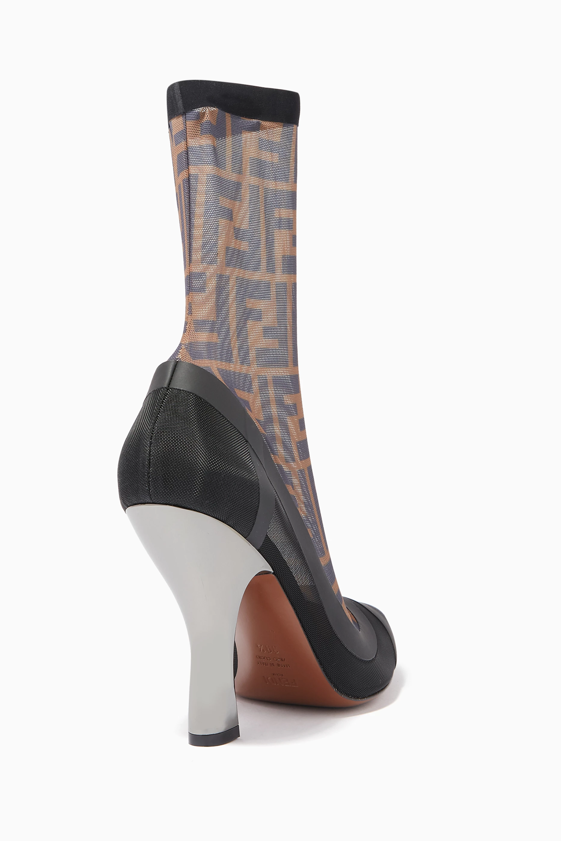 Buy Fendi Black Black Tech Mesh Booties For Women Online Ounass UAE