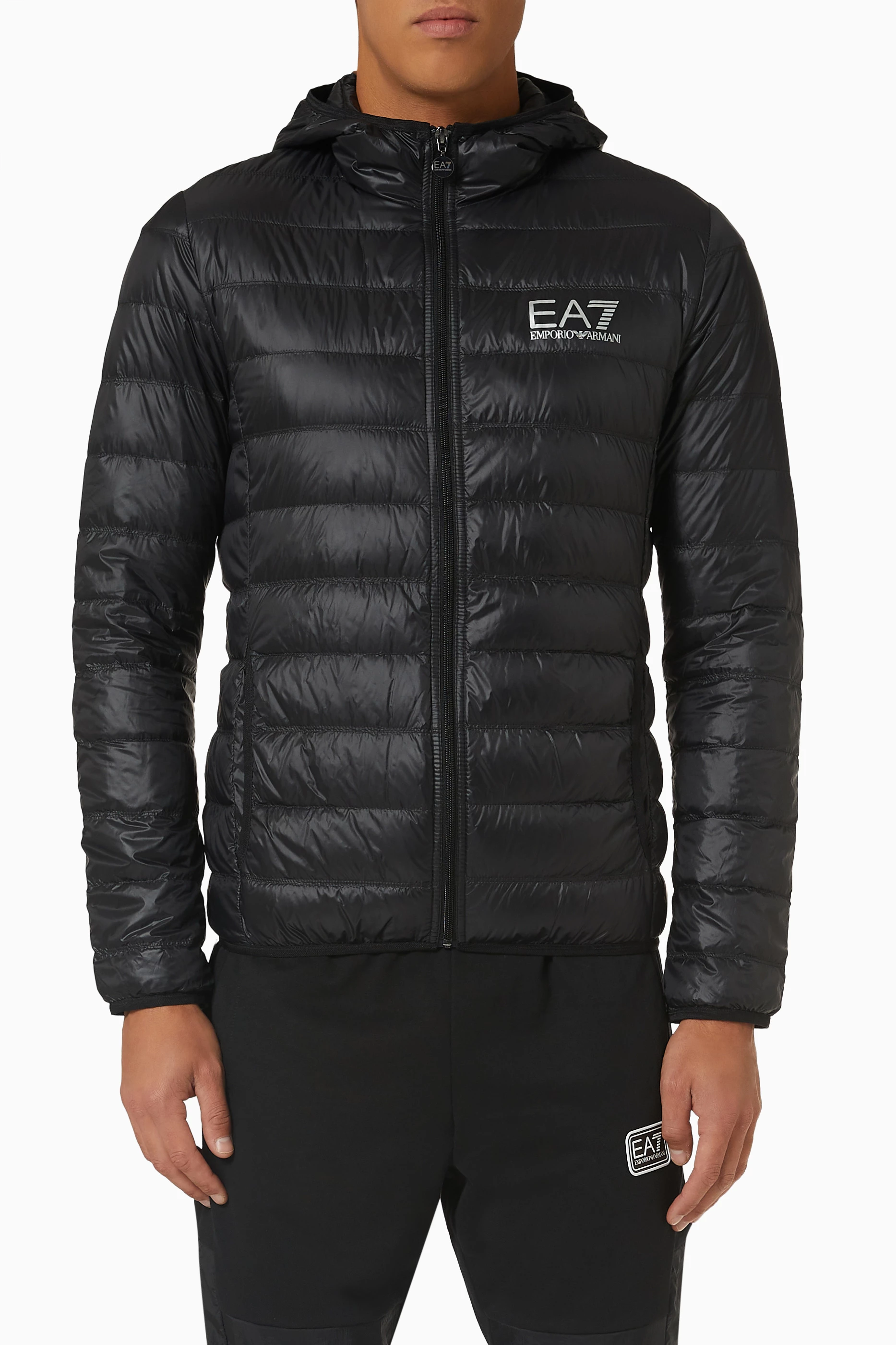 Buy Emporio Armani Black Puffer Jacket in Nylon For Men Online Ounass UAE