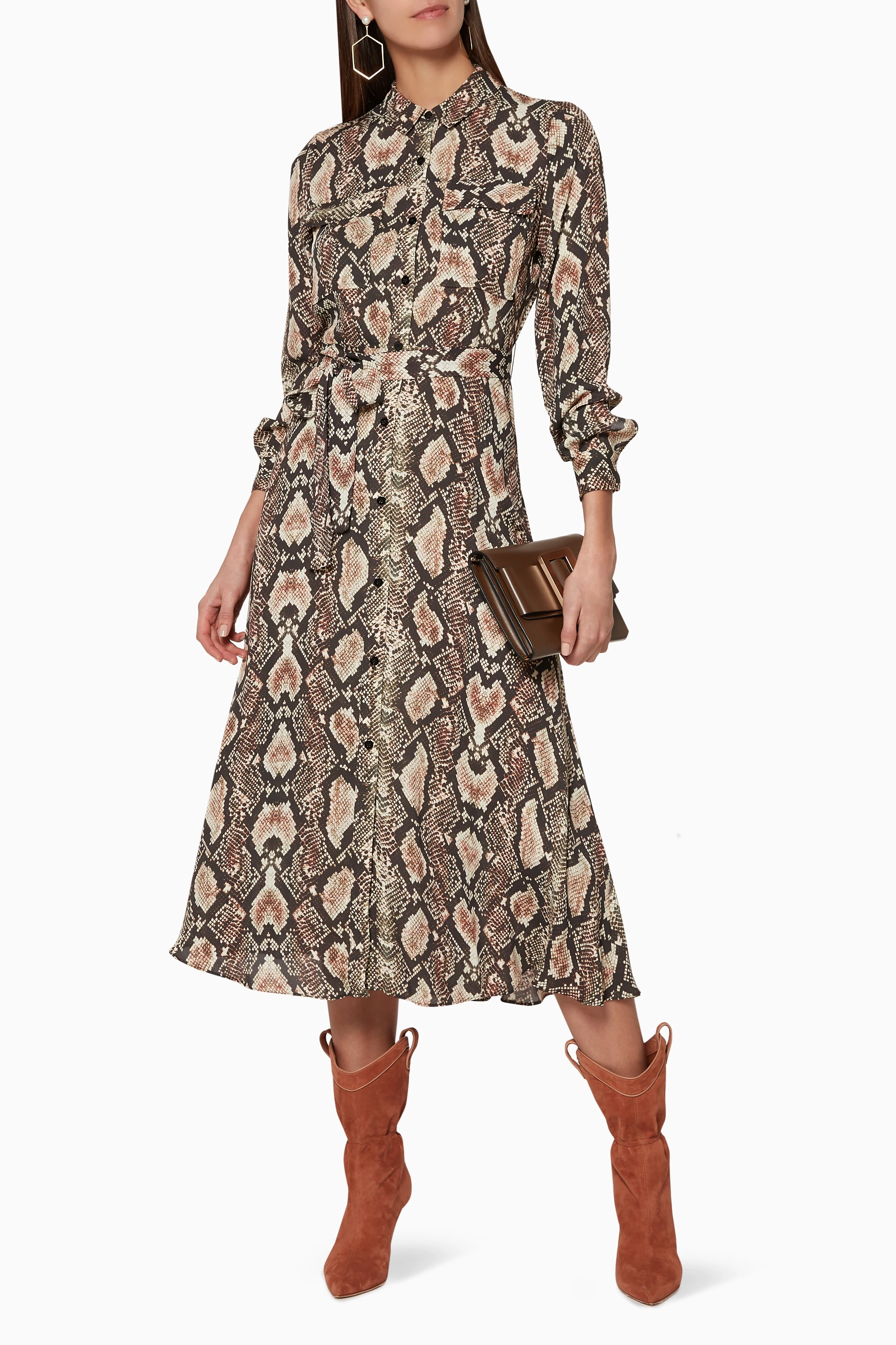 Elfrida snake print dress top