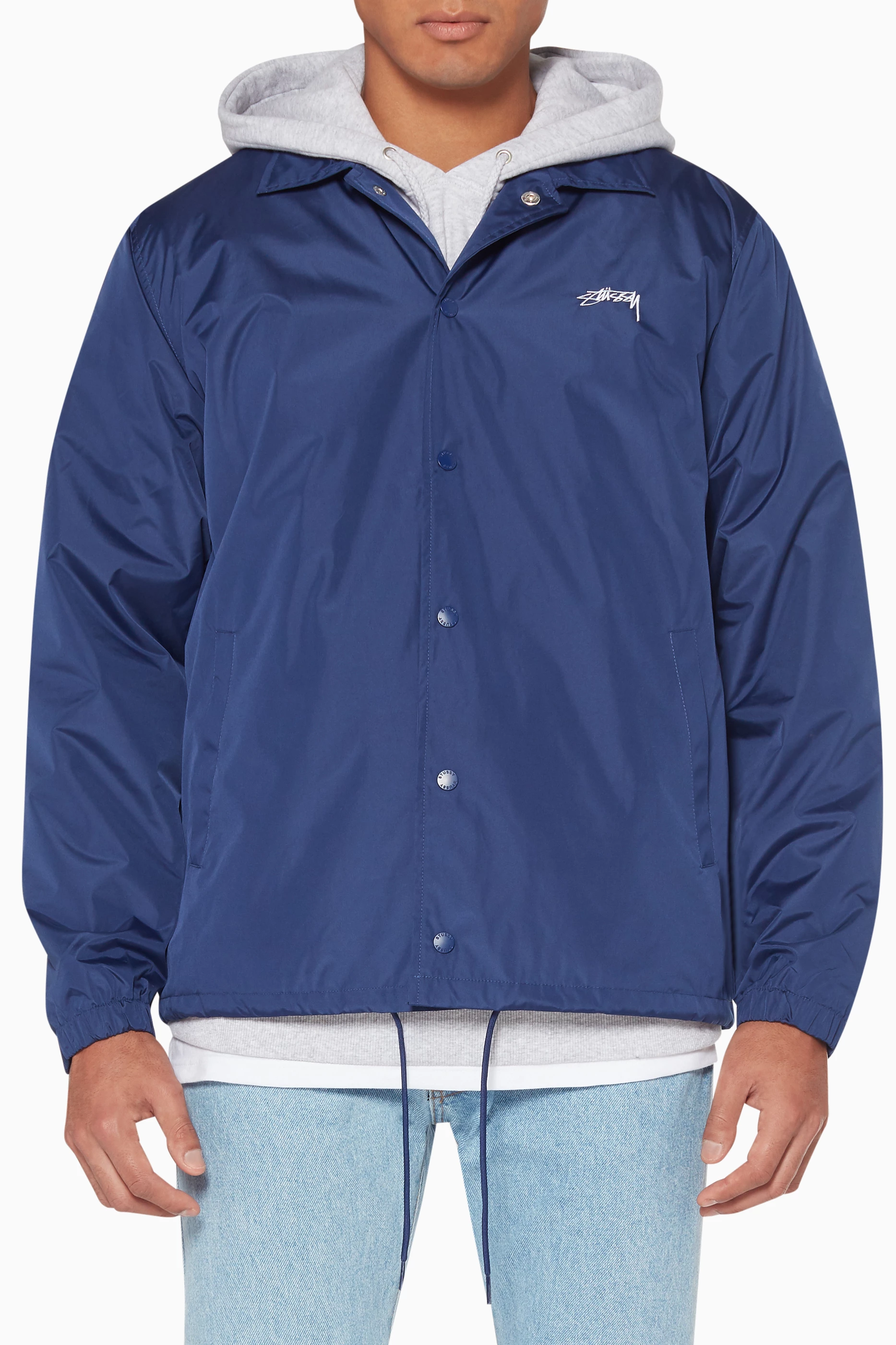 Stussy blue jacket cheap