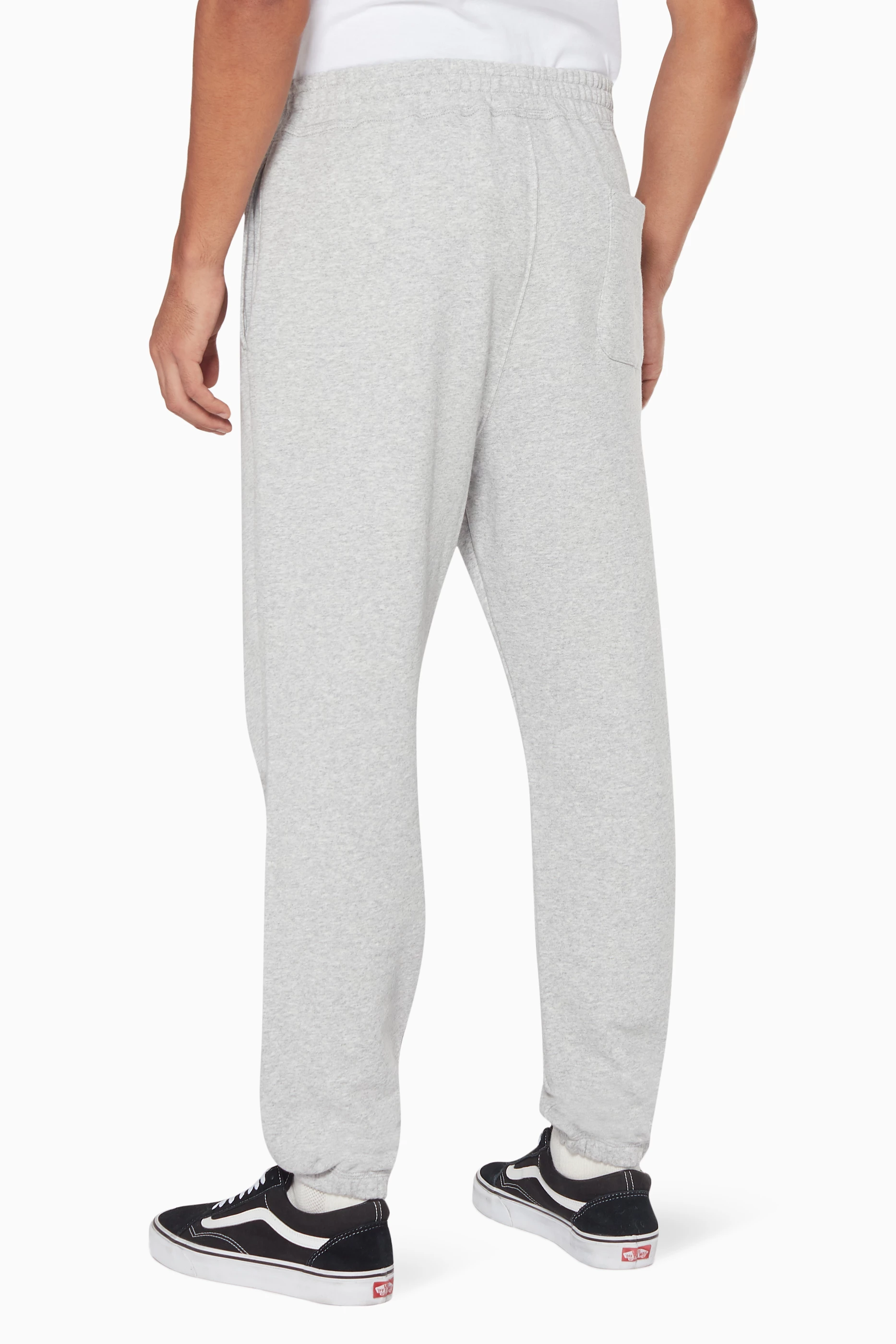 Buy Stussy Grey Light Grey Terry Stock Jogging Pants For Men Online Ounass UAE