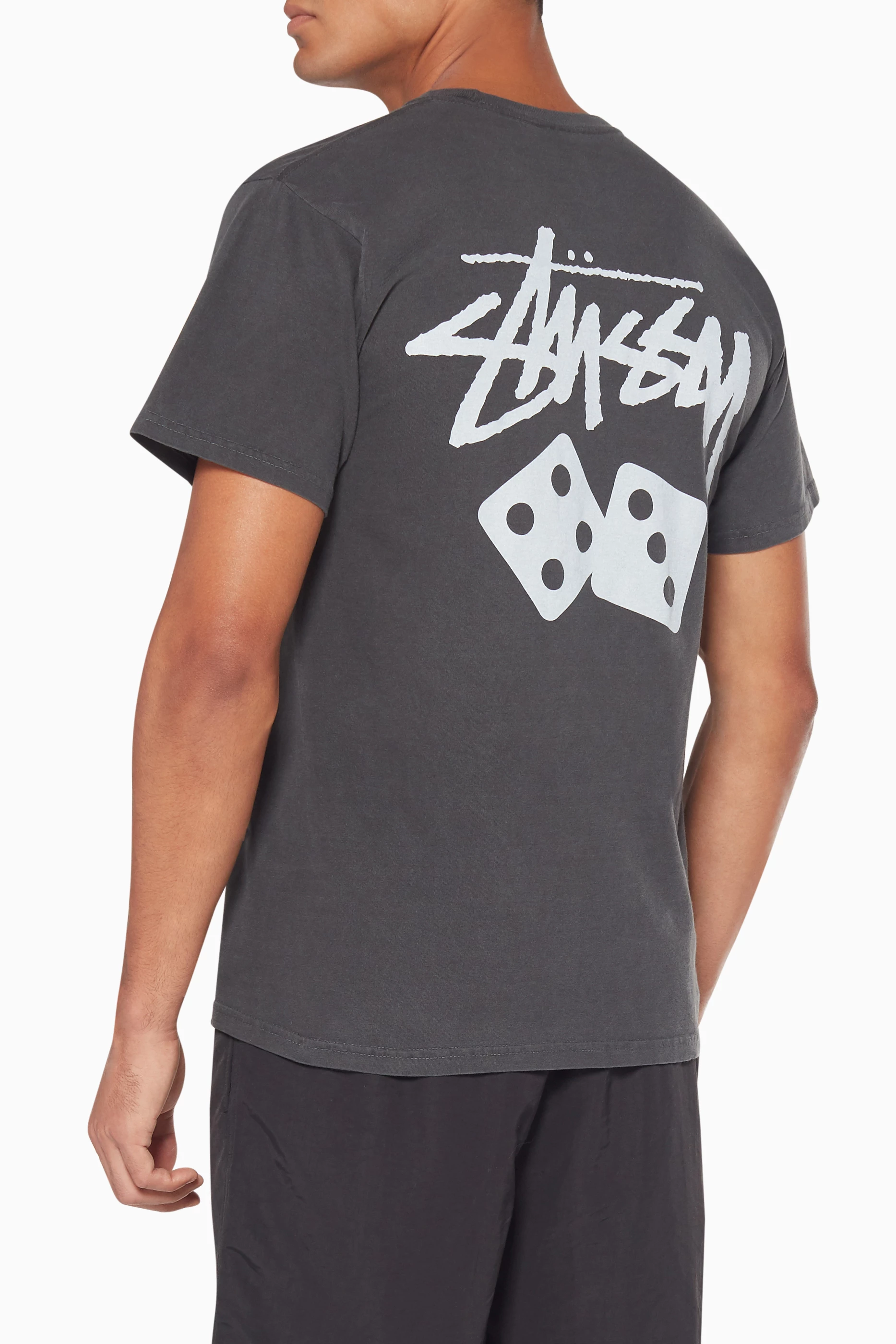 Buy Stussy Black Dark Grey Dice T Shirt For Men Online Ounass UAE
