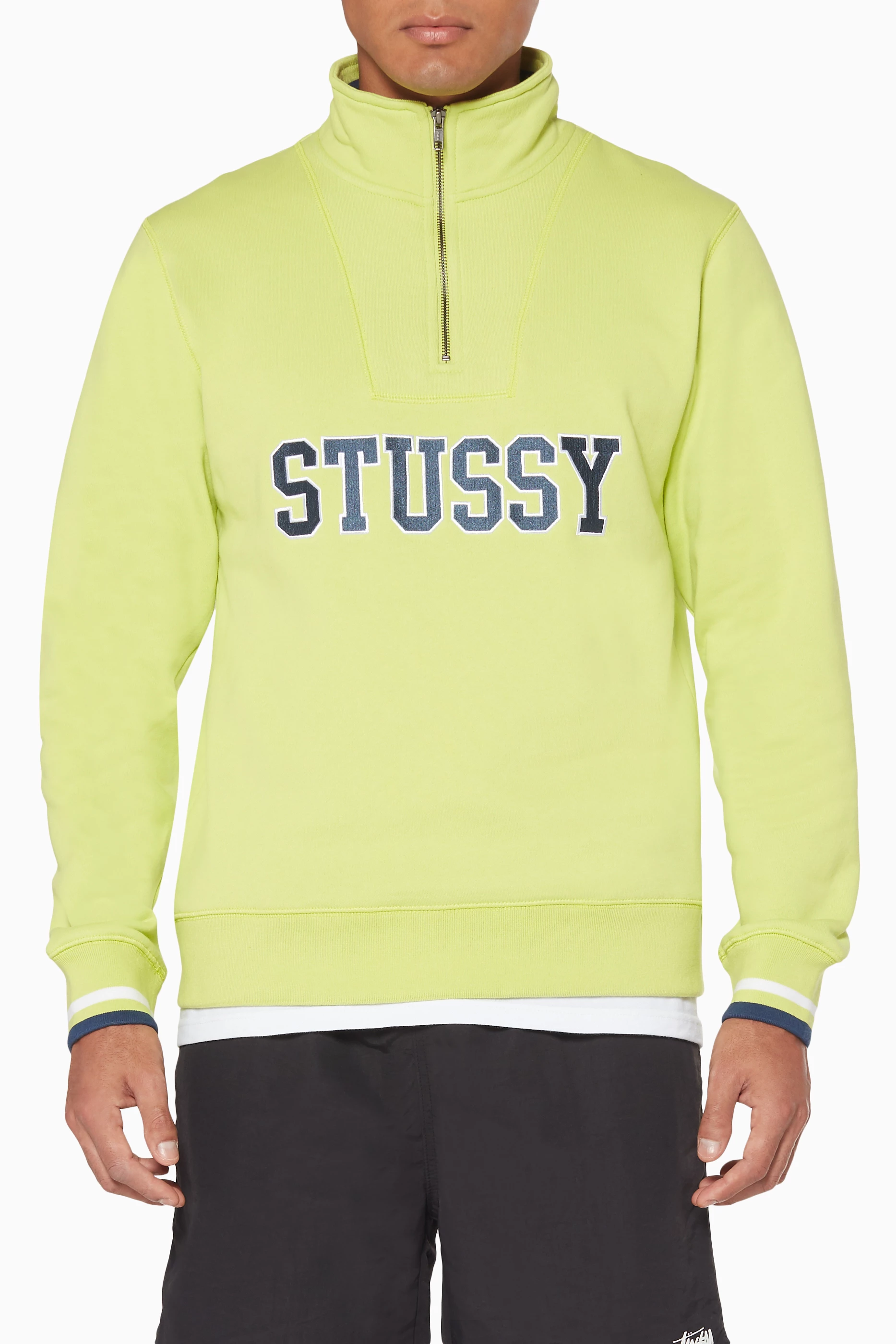 Stussy half zip on sale