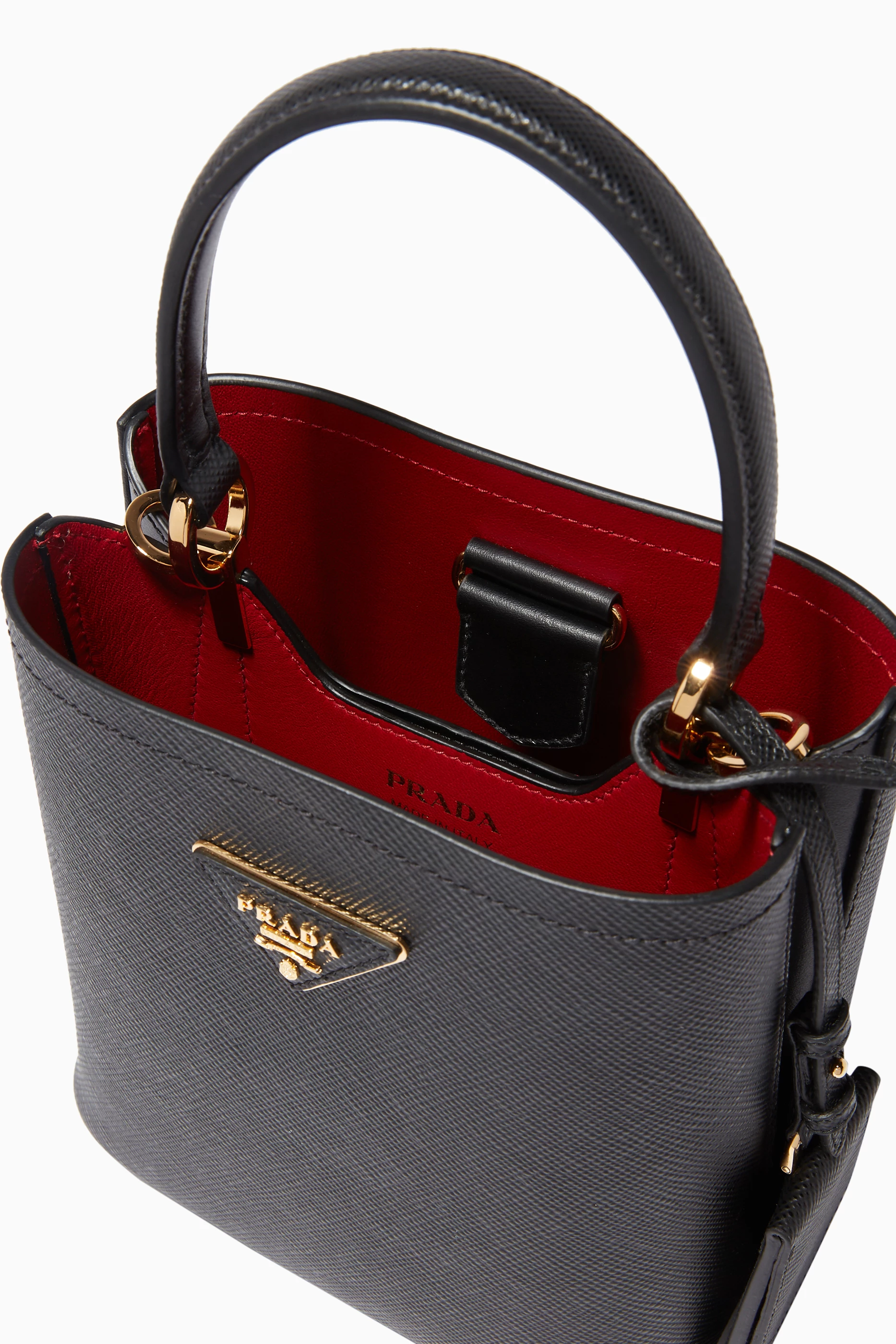 Prada double bucket bag small online
