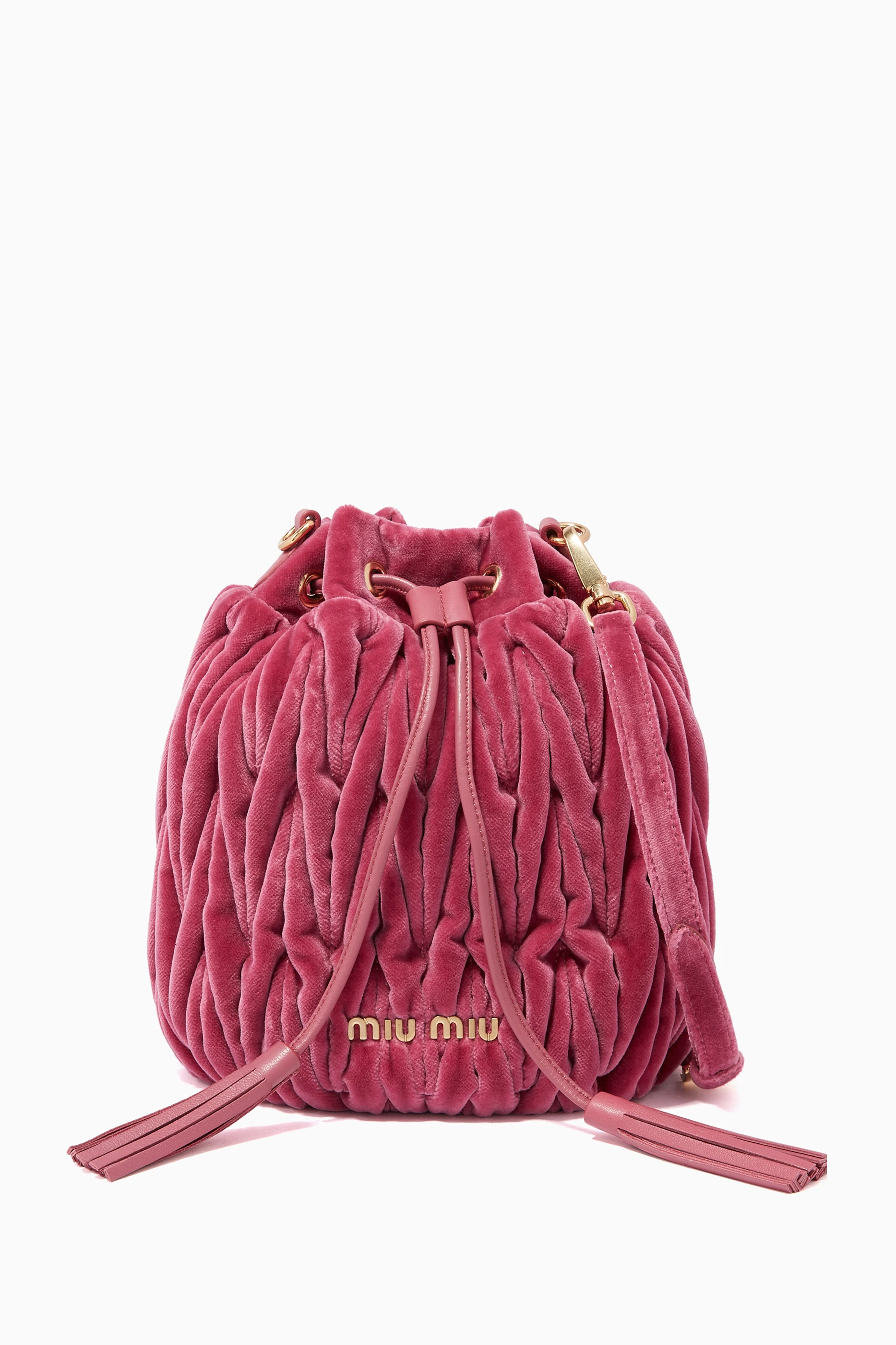 Miu miu velvet bucket bag clearance