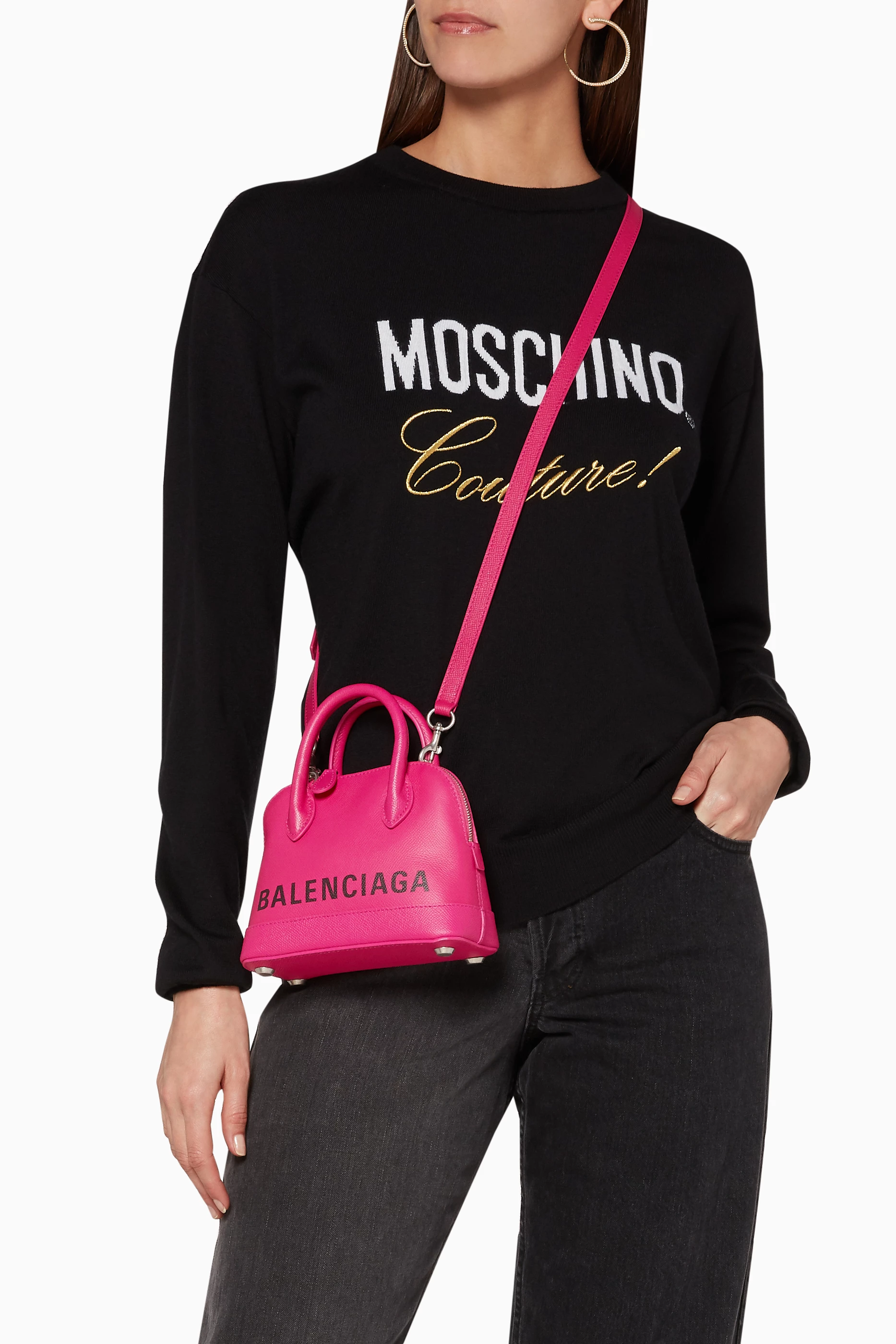 Buy Balenciaga Pink Bright Pink XXS Ville Top Handle Bag For Women Online Ounass UAE