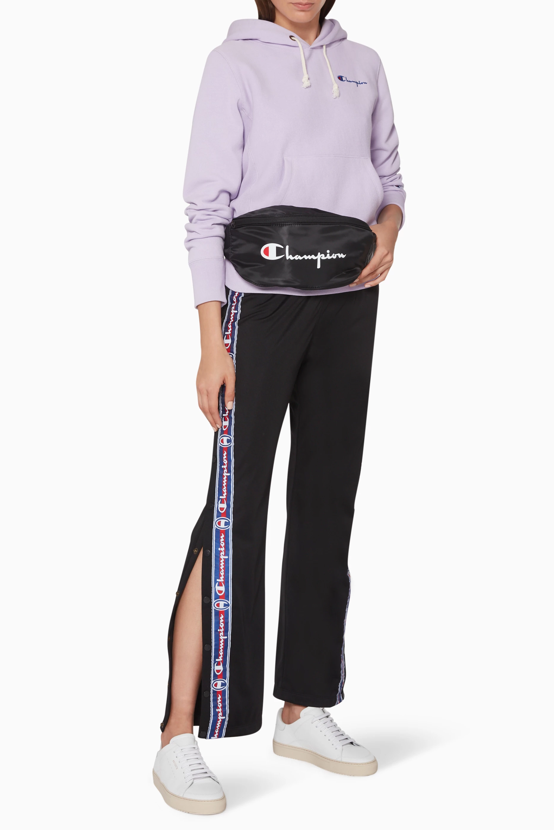 Buy Champion Black Logo Tape Sweatpants For Women Online Ounass UAE