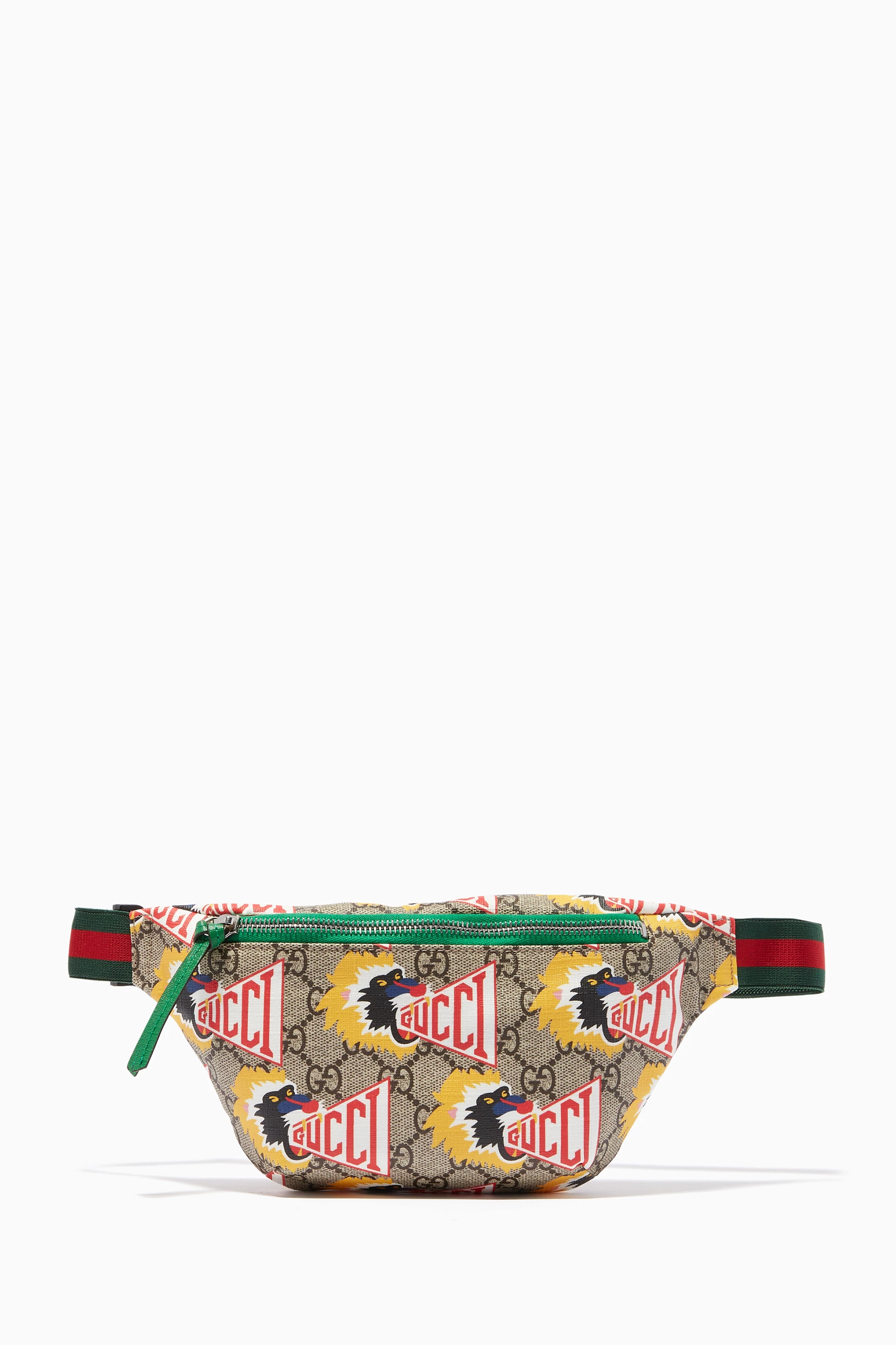 Buy Gucci Brown Beige Green GG Supreme Baboon Belt Bag For Kids Online Ounass UAE