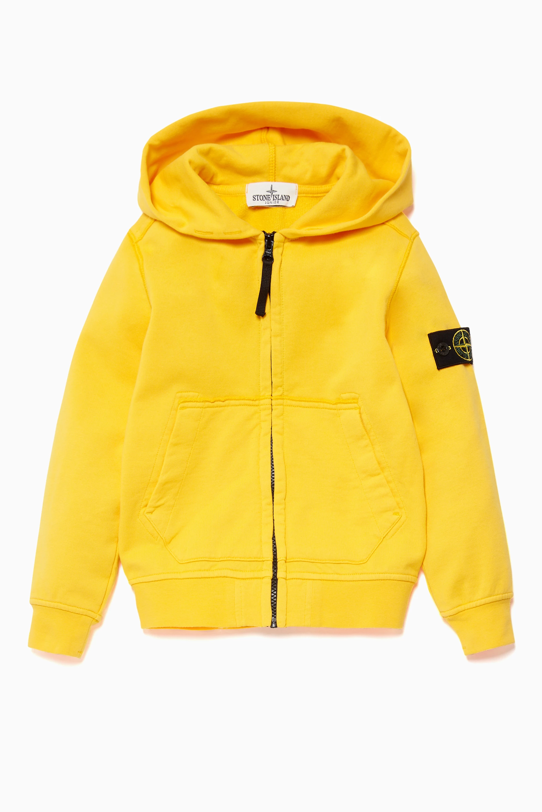 Stone island hoodie yellow discount
