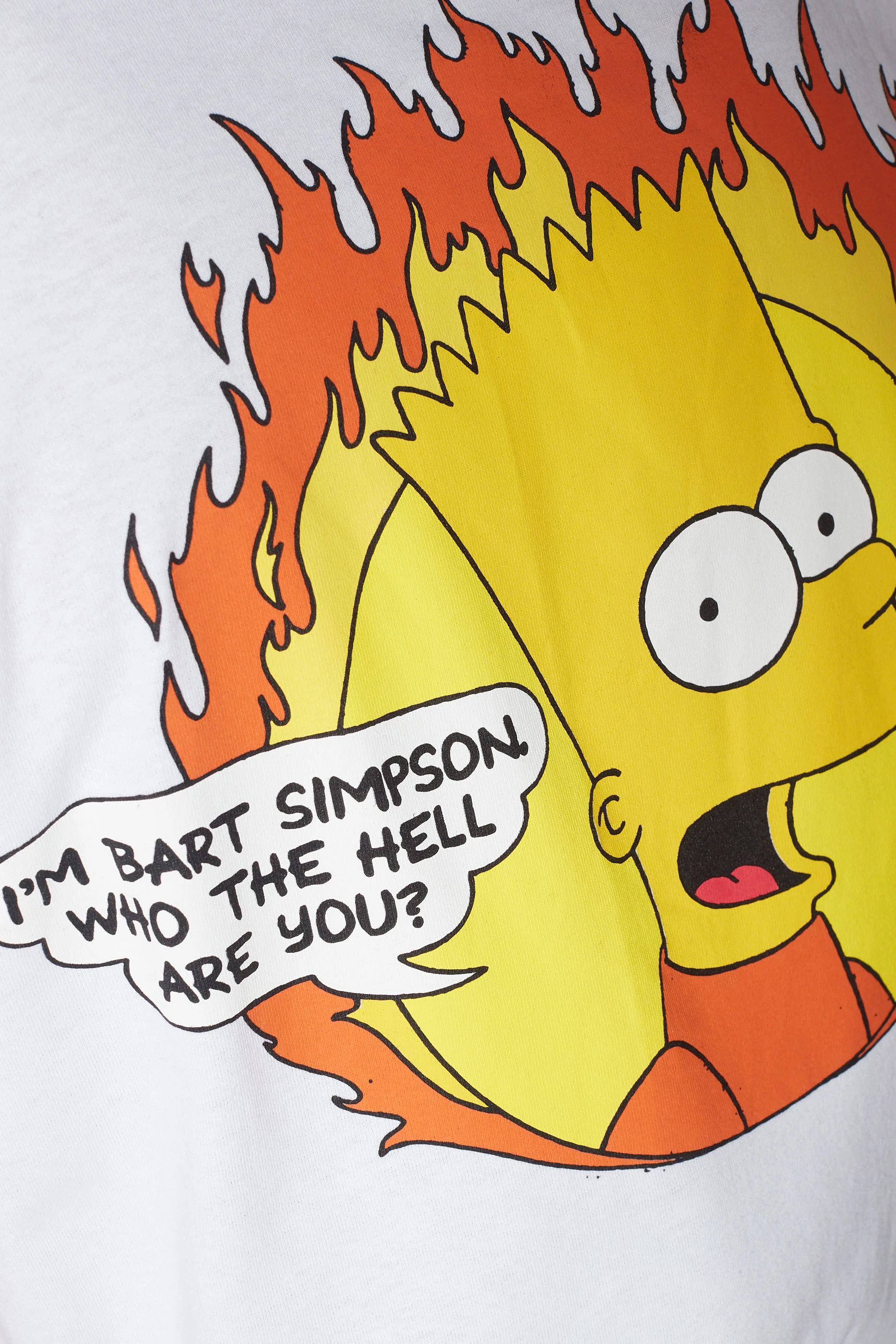 Off white bart simpson teenager top