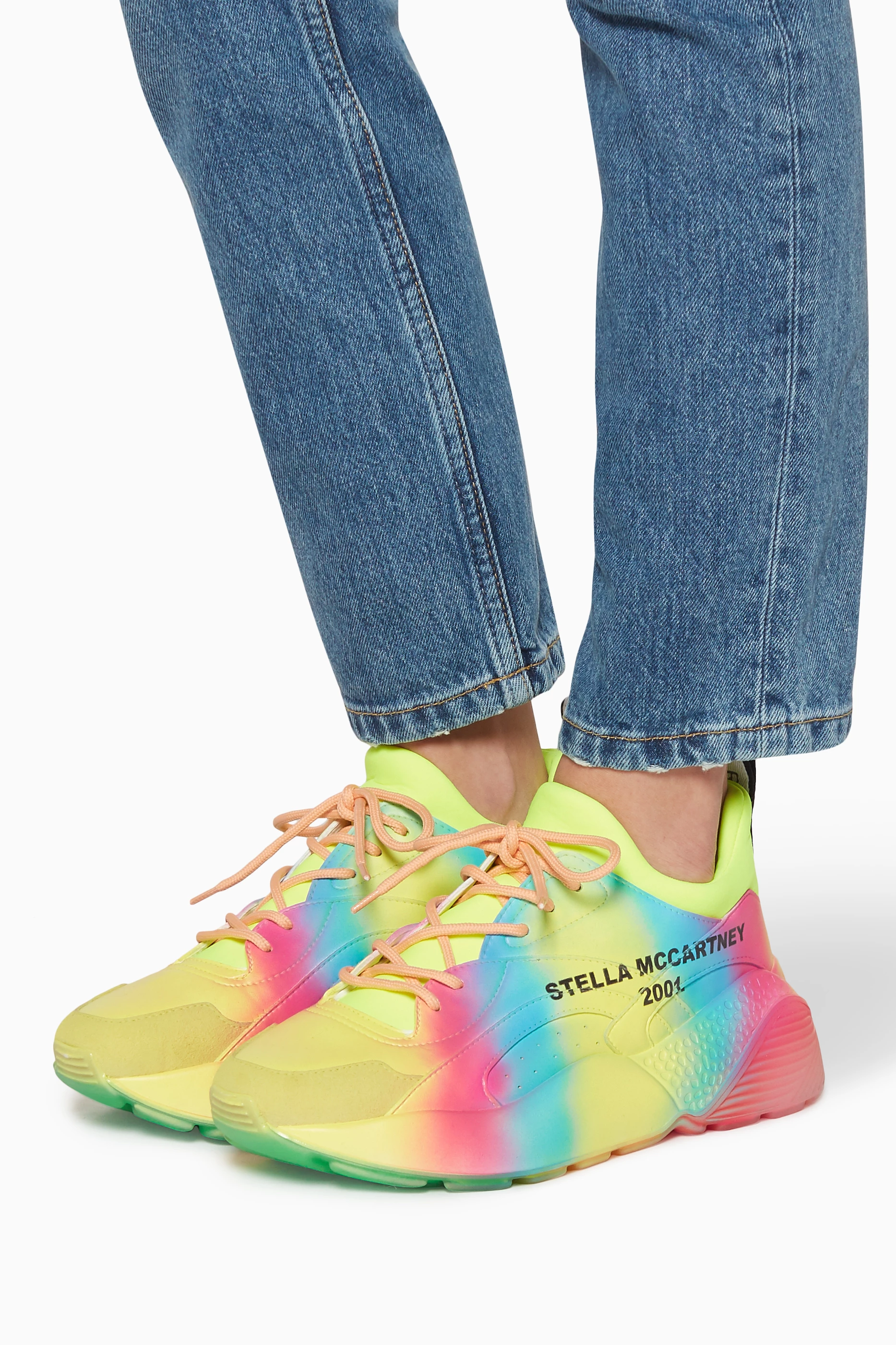 Buy Stella McCartney Multicolour Rainbow Lace Up Eclypse Sneakers For Women Online Ounass UAE