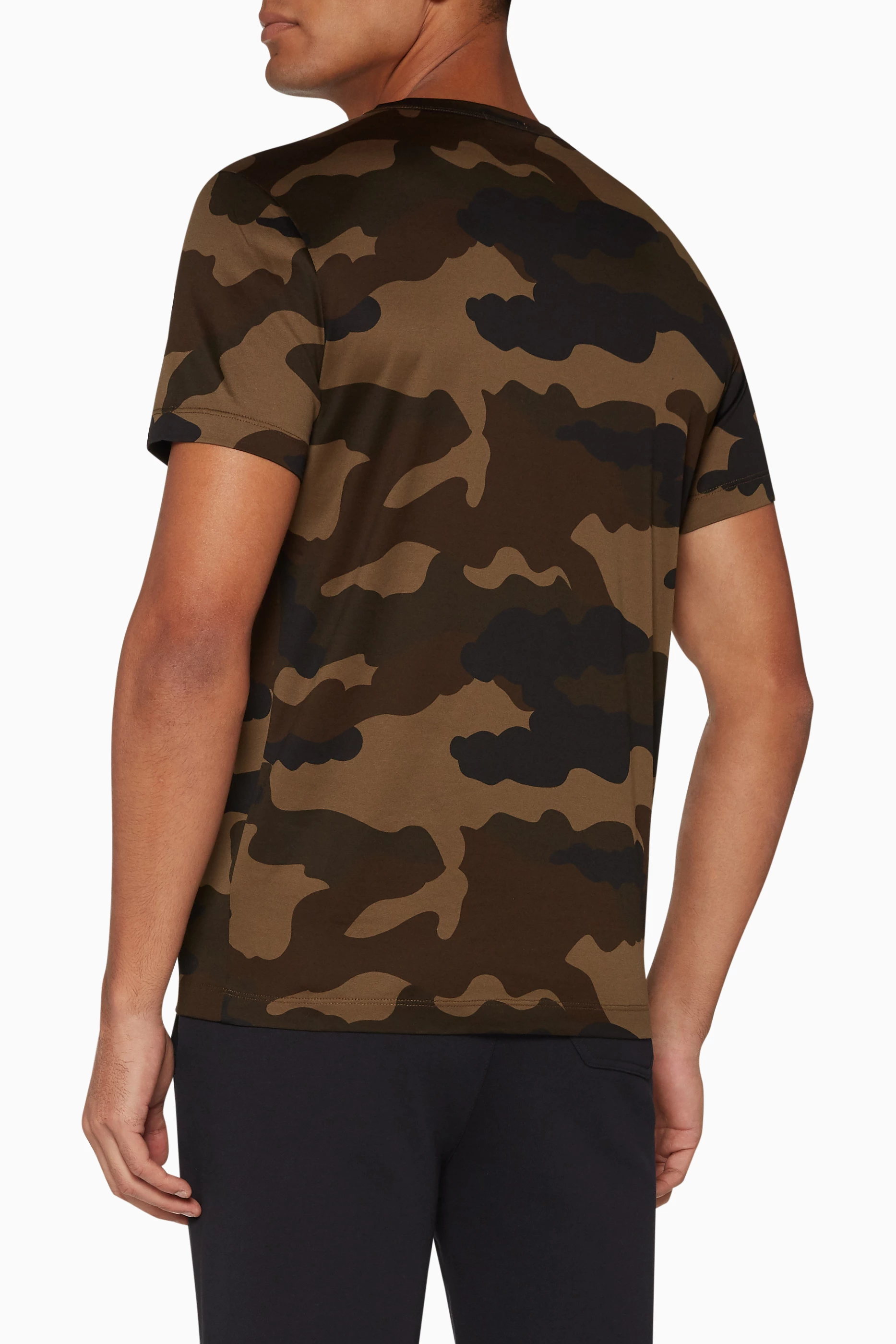 Buy Moncler Color Striped Camouflage T Shirt For Men Online Ounass UAE
