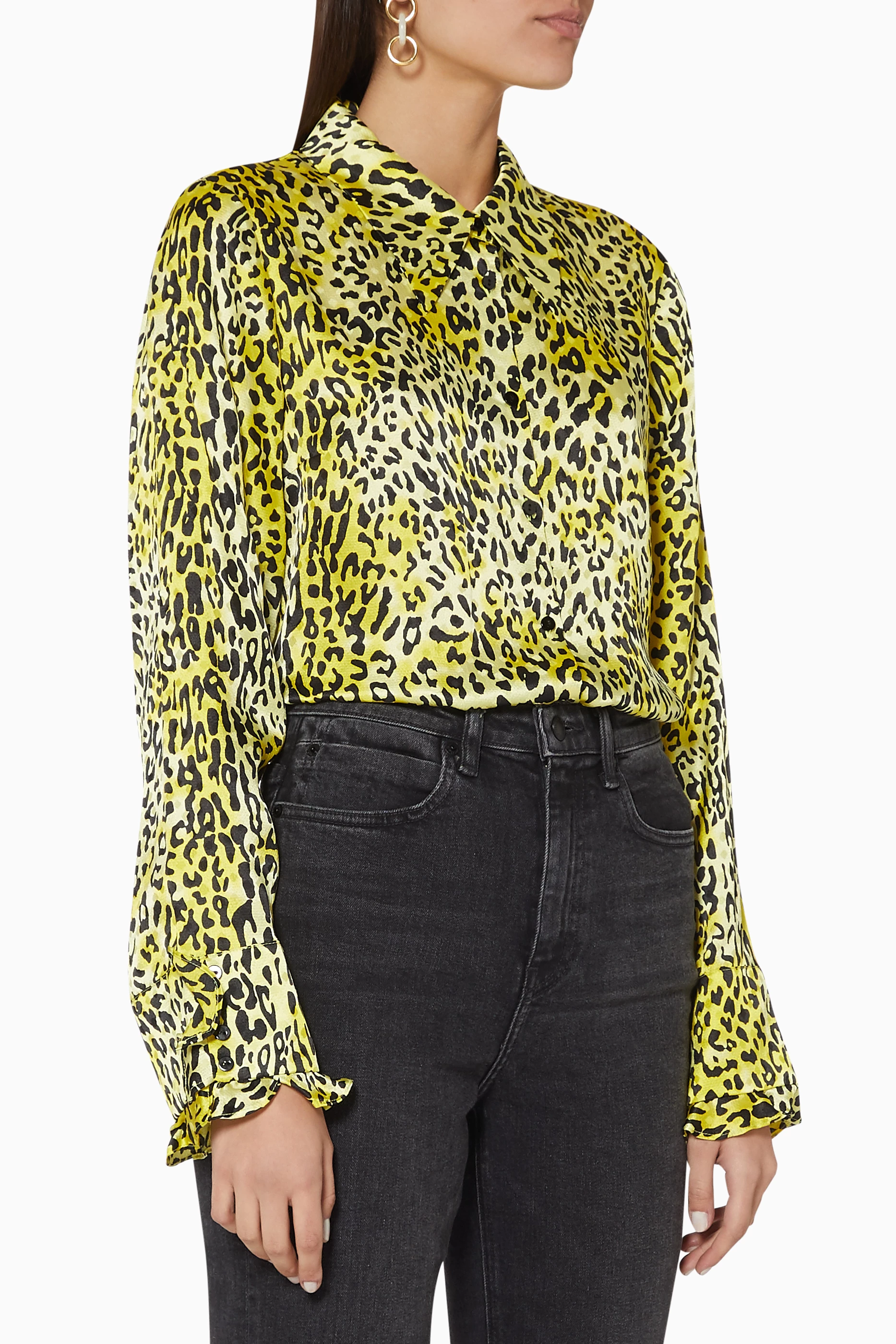 Buy Baum und Pferdgarten Yellow Leopard Print Mildred Shirt For Women Online Ounass UAE