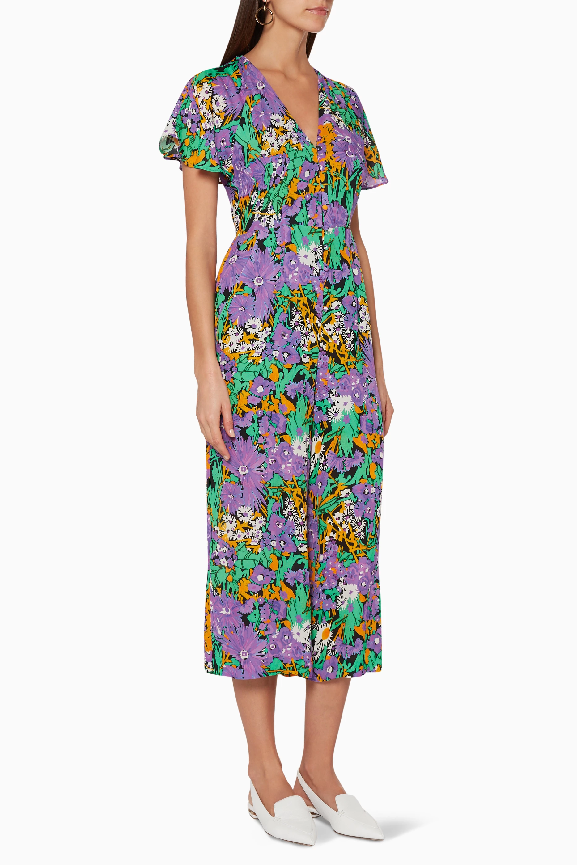 Buy WHISTLES Multicolour Multi Coloured Simone Floral Print Jumpsuit For Women Online Ounass UAE