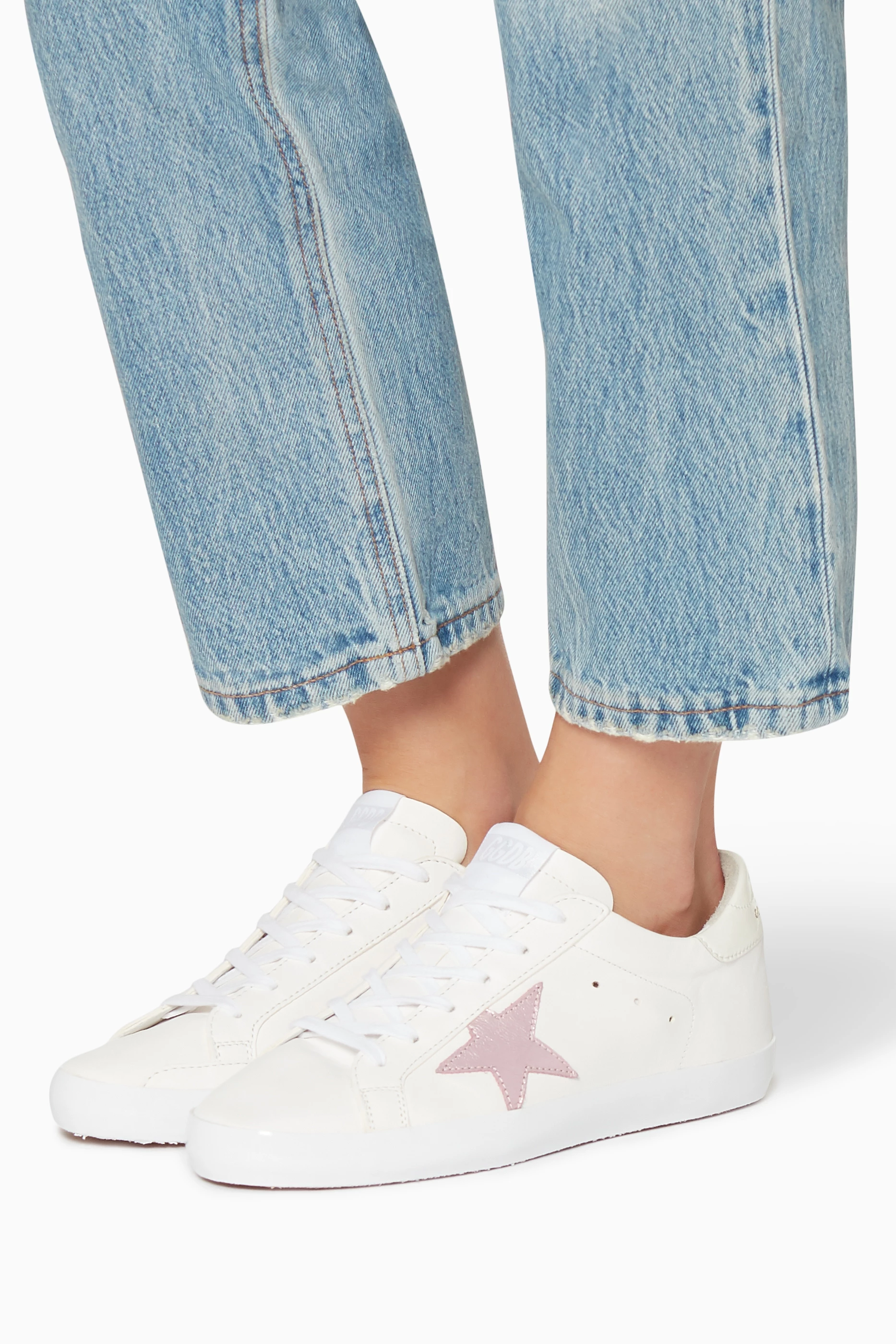 Buy GOLDEN GOOSE White Superstar Patent Sole Leather Sneakers For Women Online Ounass UAE
