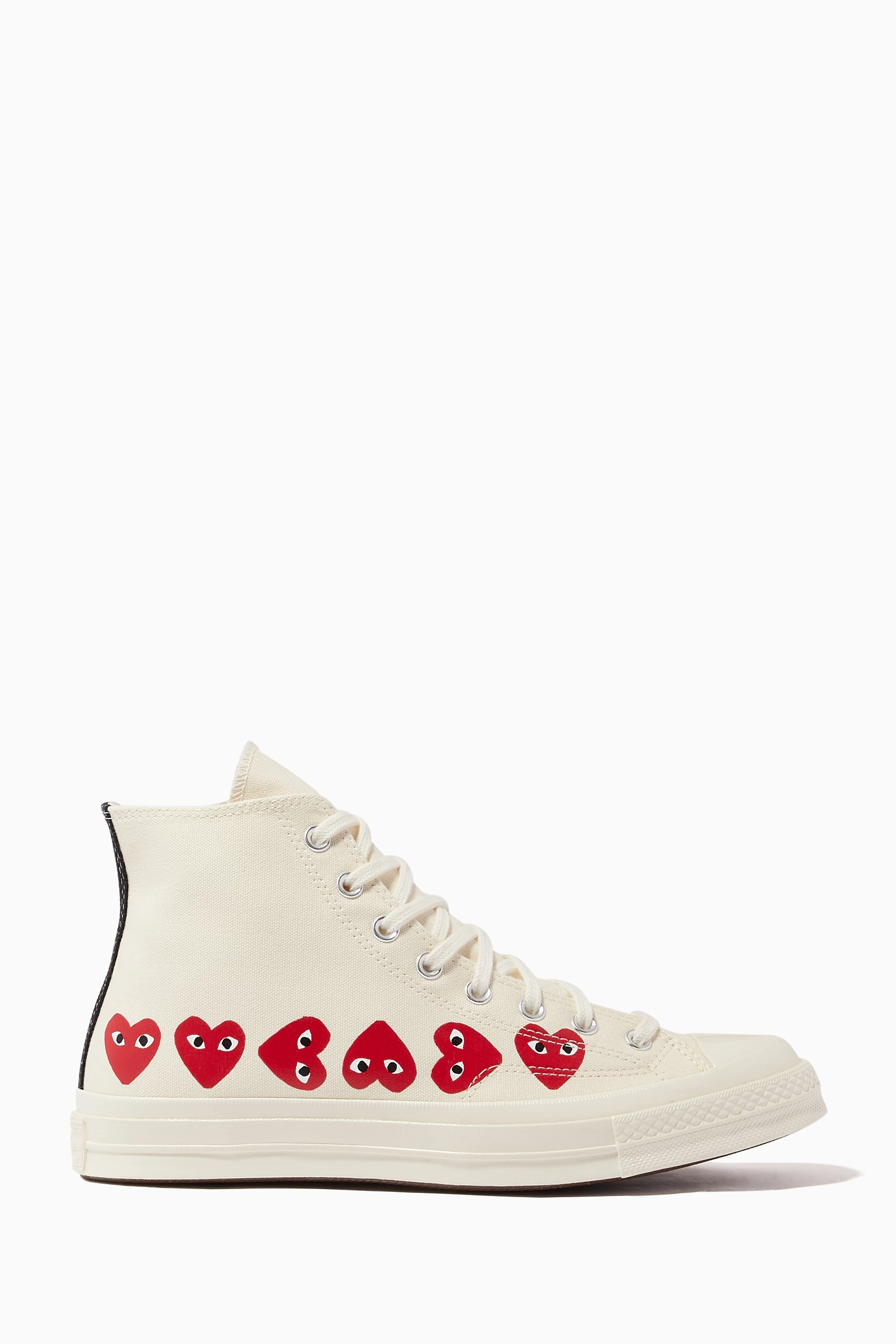Buy Comme des Garcons PLAY Neutral x Converse Chuck 70 High Top Sneakers in Canvas For Men Online Ounass UAE