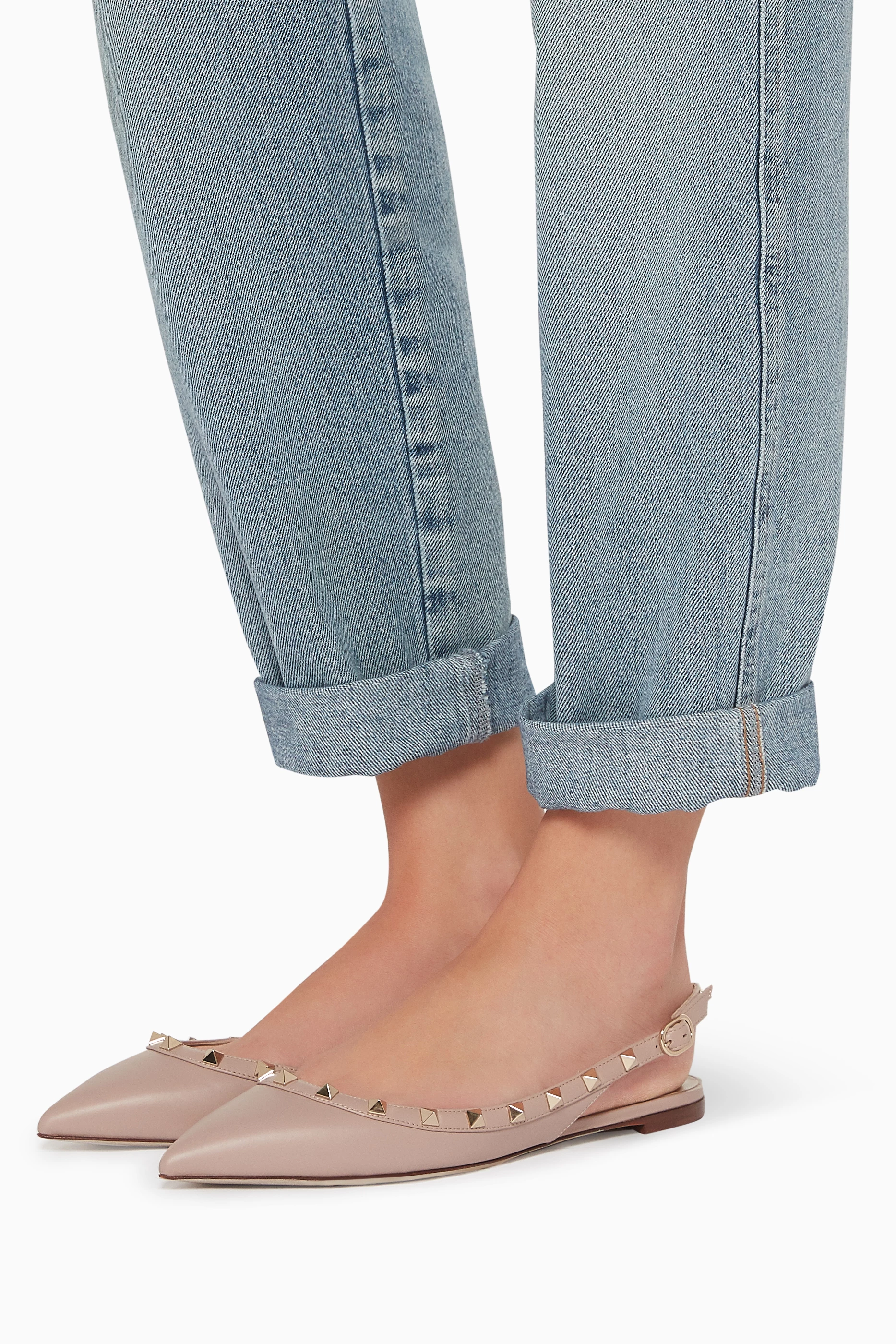Valentino rockstud slingback flats top