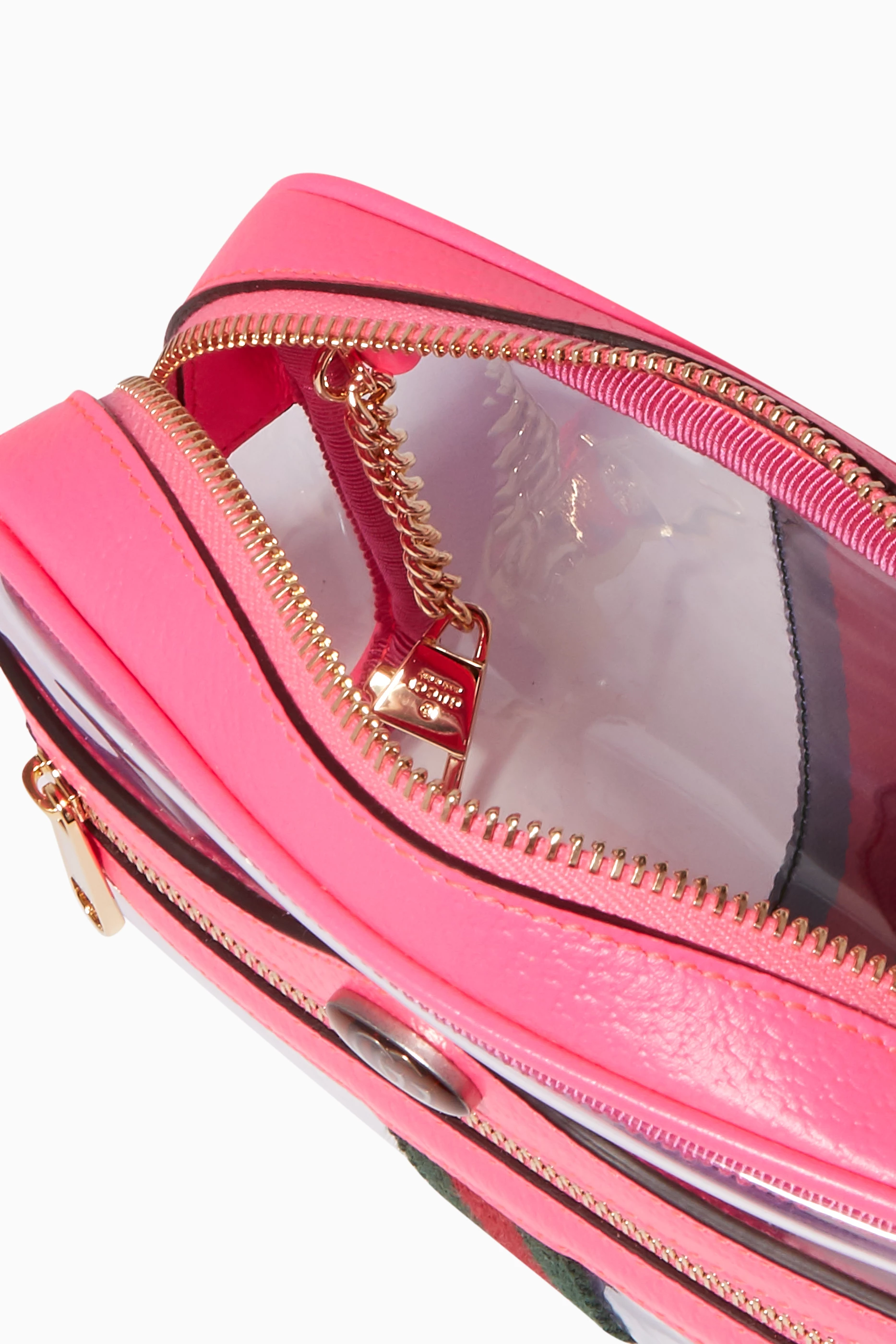 Buy Gucci Pink Ophidia Transparent Mini Bag For Women Online Ounass UAE
