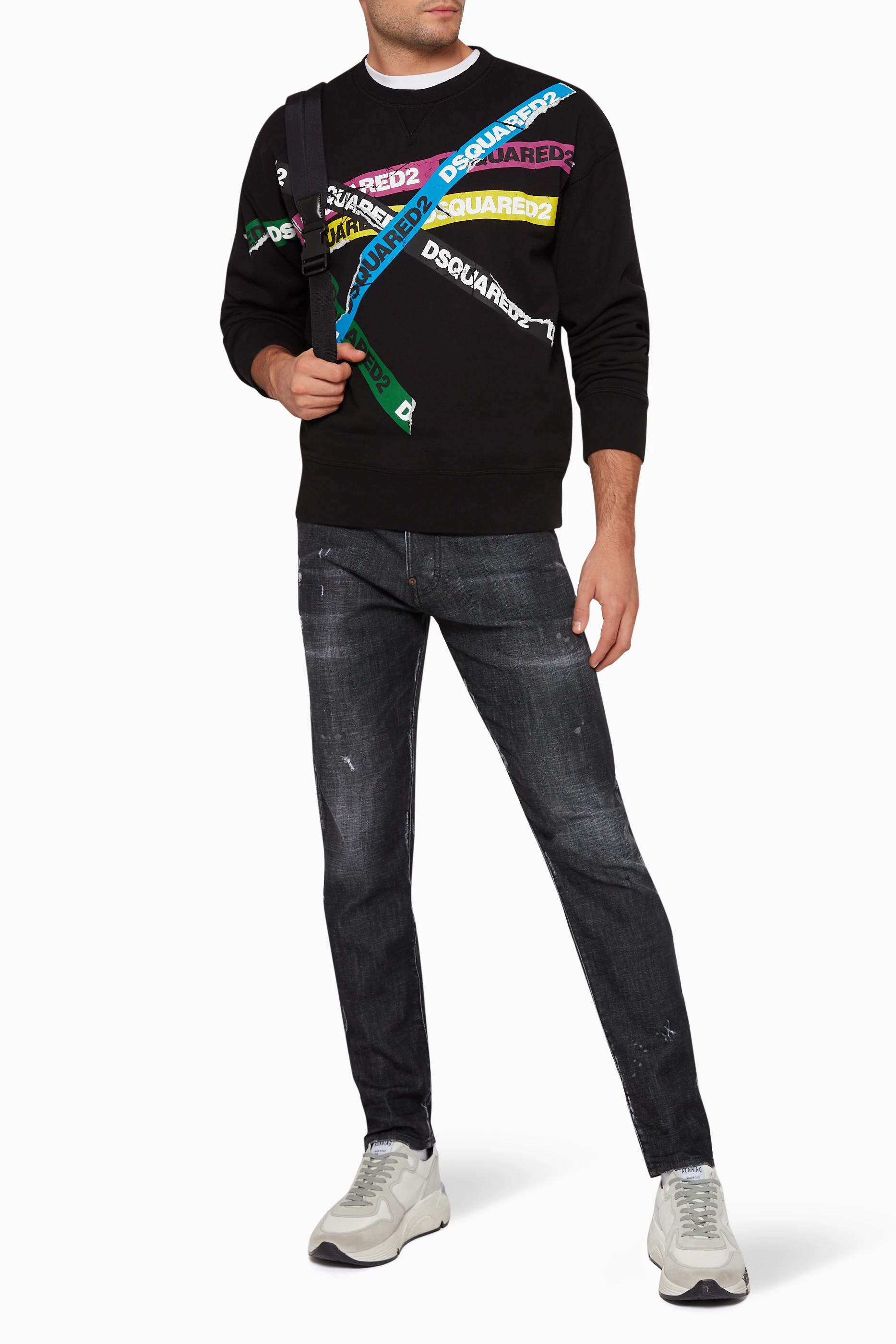 Dsquared2 multi tape sweatshirt clearance