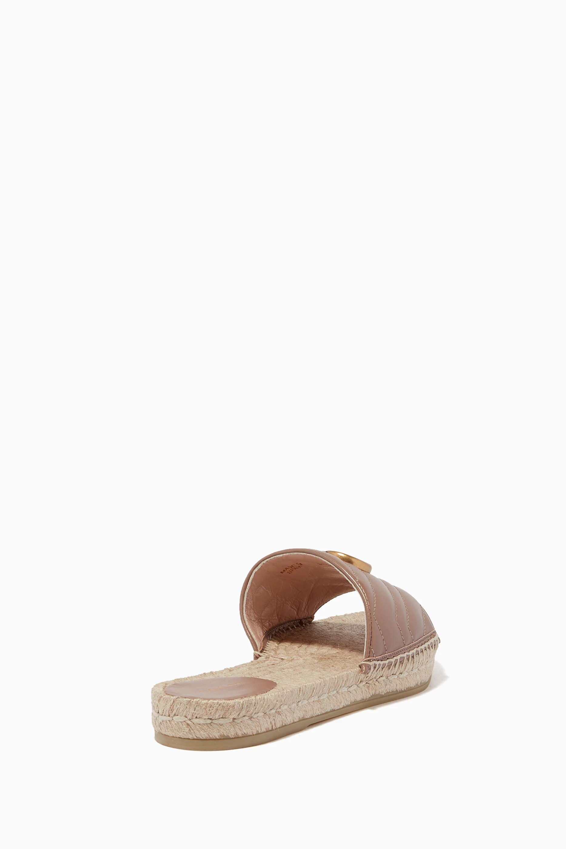 Leather espadrille sandal gucci hot sale