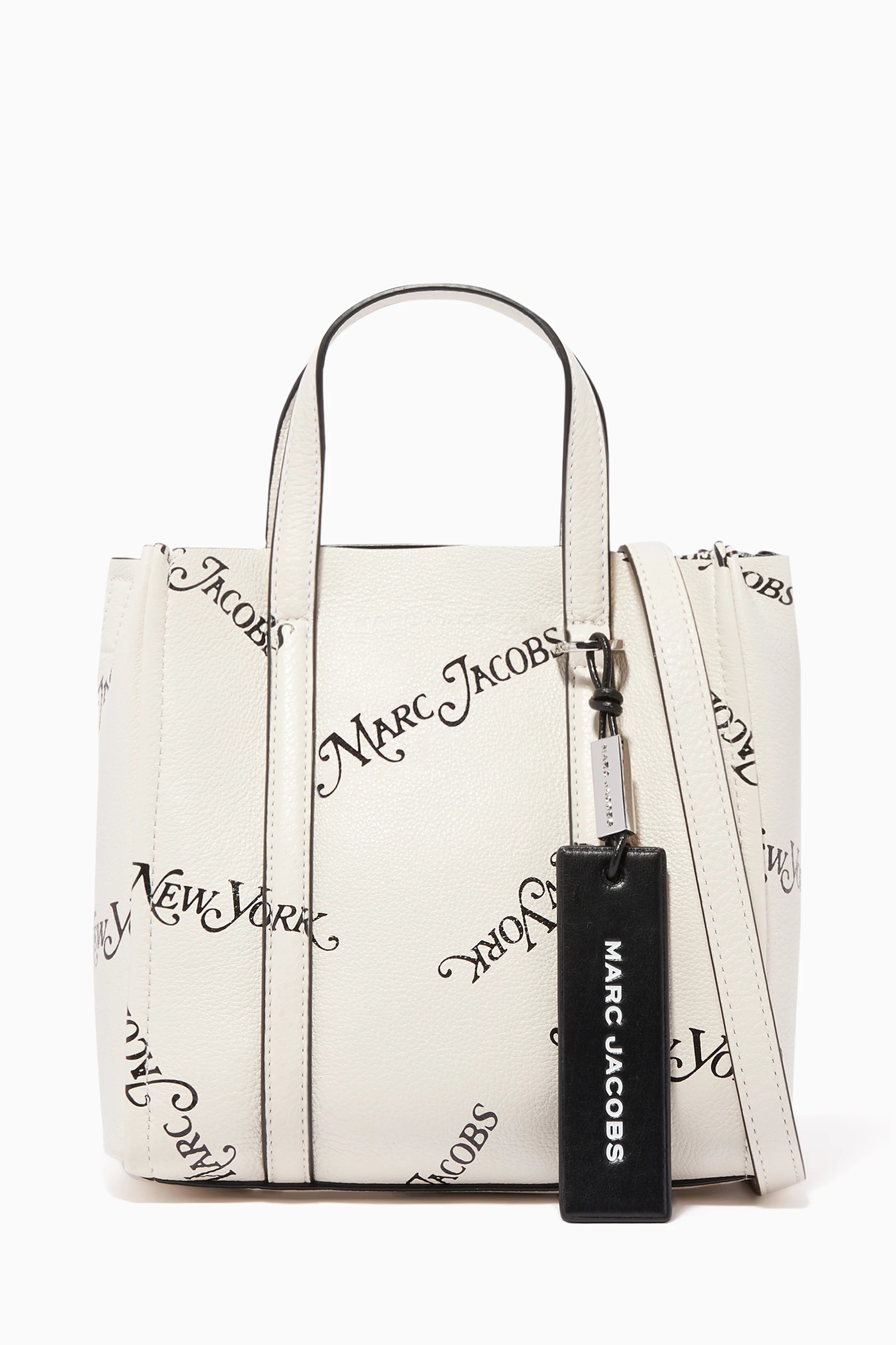 Buy Marc Jacobs White x New York Magazine The Mini Tag Tote Bag For Women Online Ounass UAE