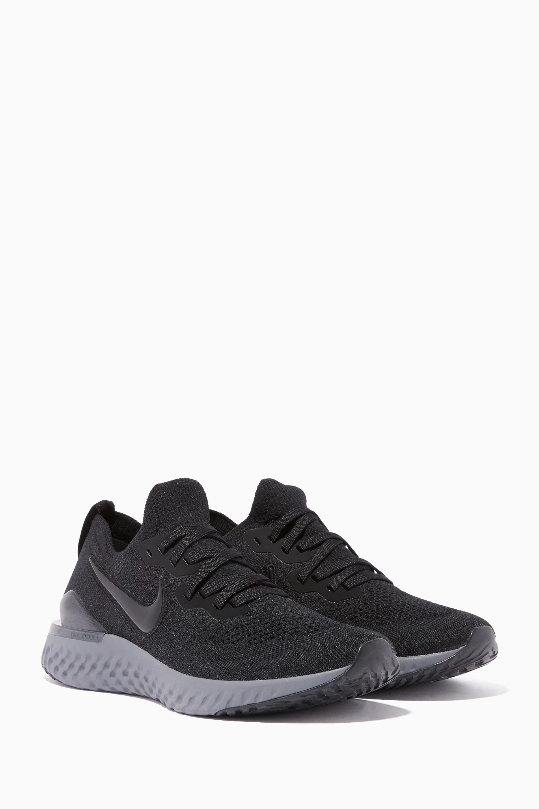 Buy Nike Black Epic React Flyknit 2 Sneakers For Women Online Ounass UAE