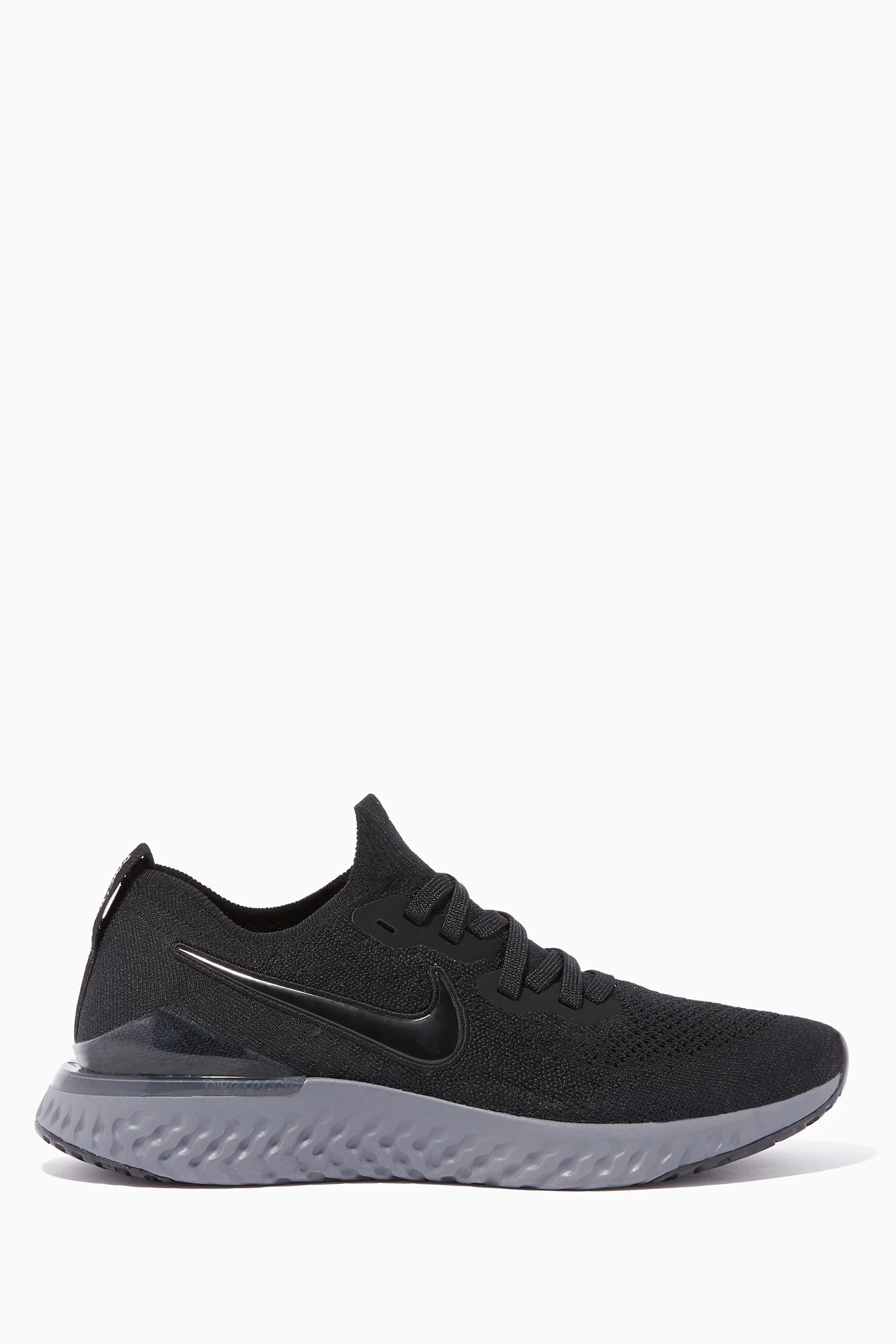 Buy Nike Black Epic React Flyknit 2 Sneakers For Women Online Ounass UAE