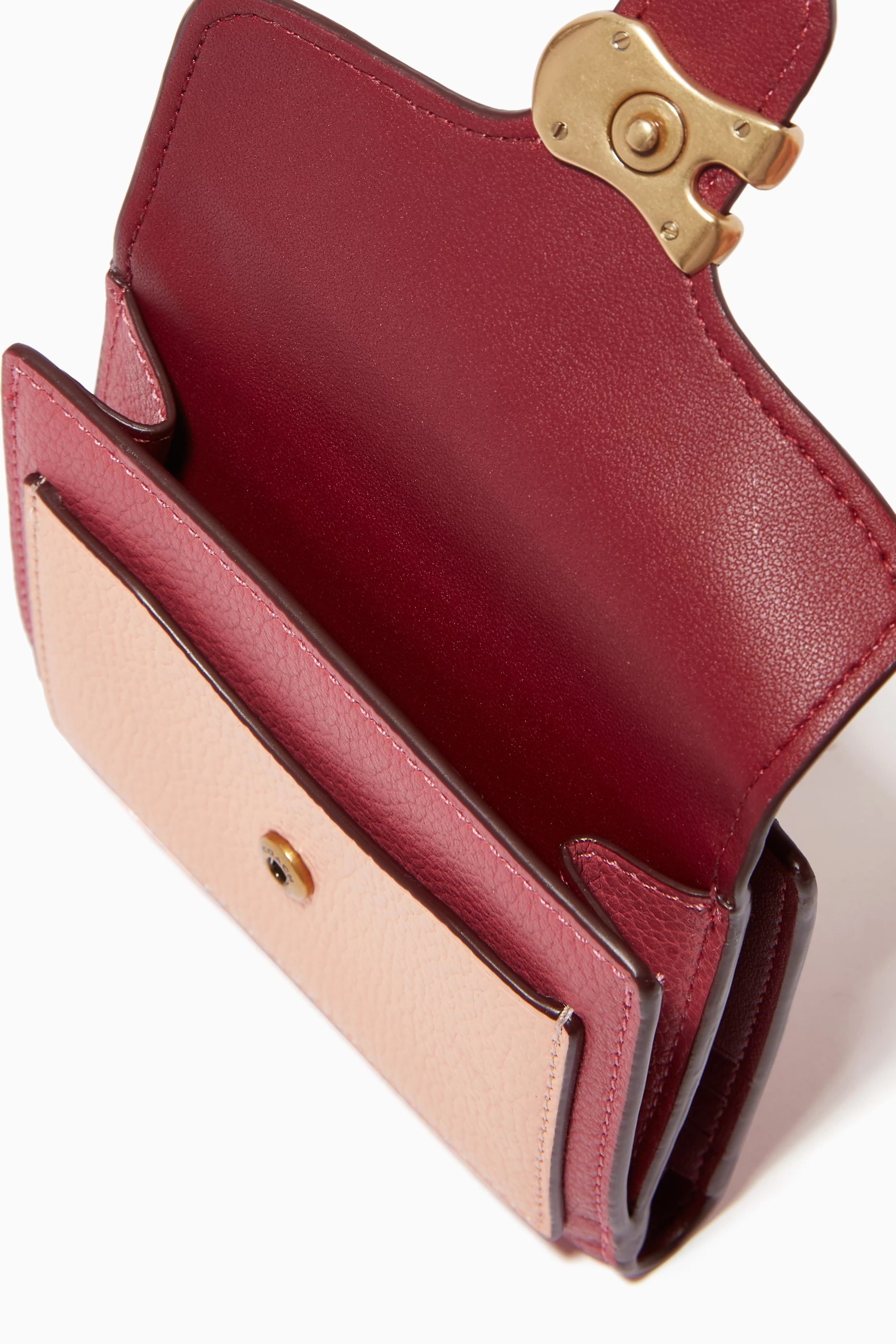 Buy Coach Red Tabby Small Wallet in Colour Block Pebble Leather For Women Online Ounass UAE