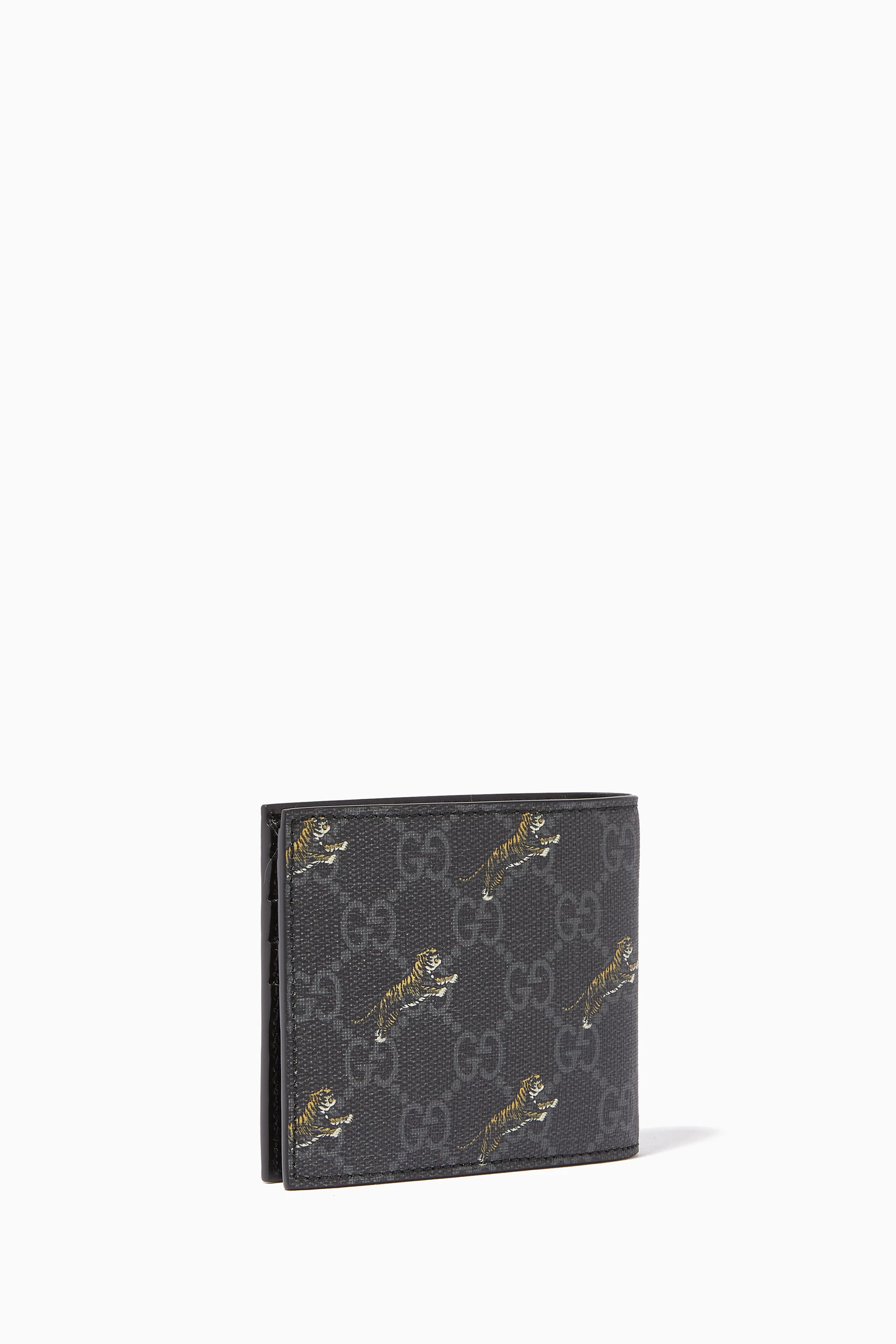 Buy Gucci Black Tiger Print Bi Fold Wallet For Men Online Ounass UAE