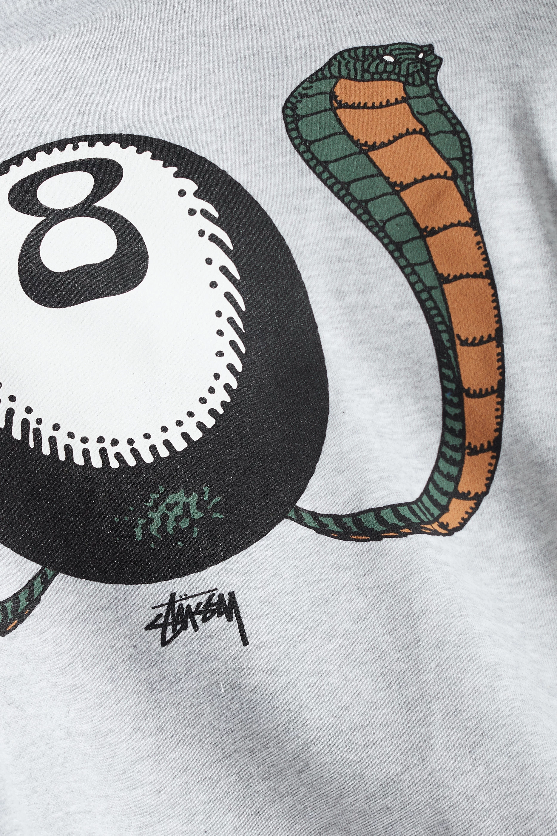 Buy Stussy Grey Cobra 8 Logo Print Hoodie For Men Online Ounass UAE