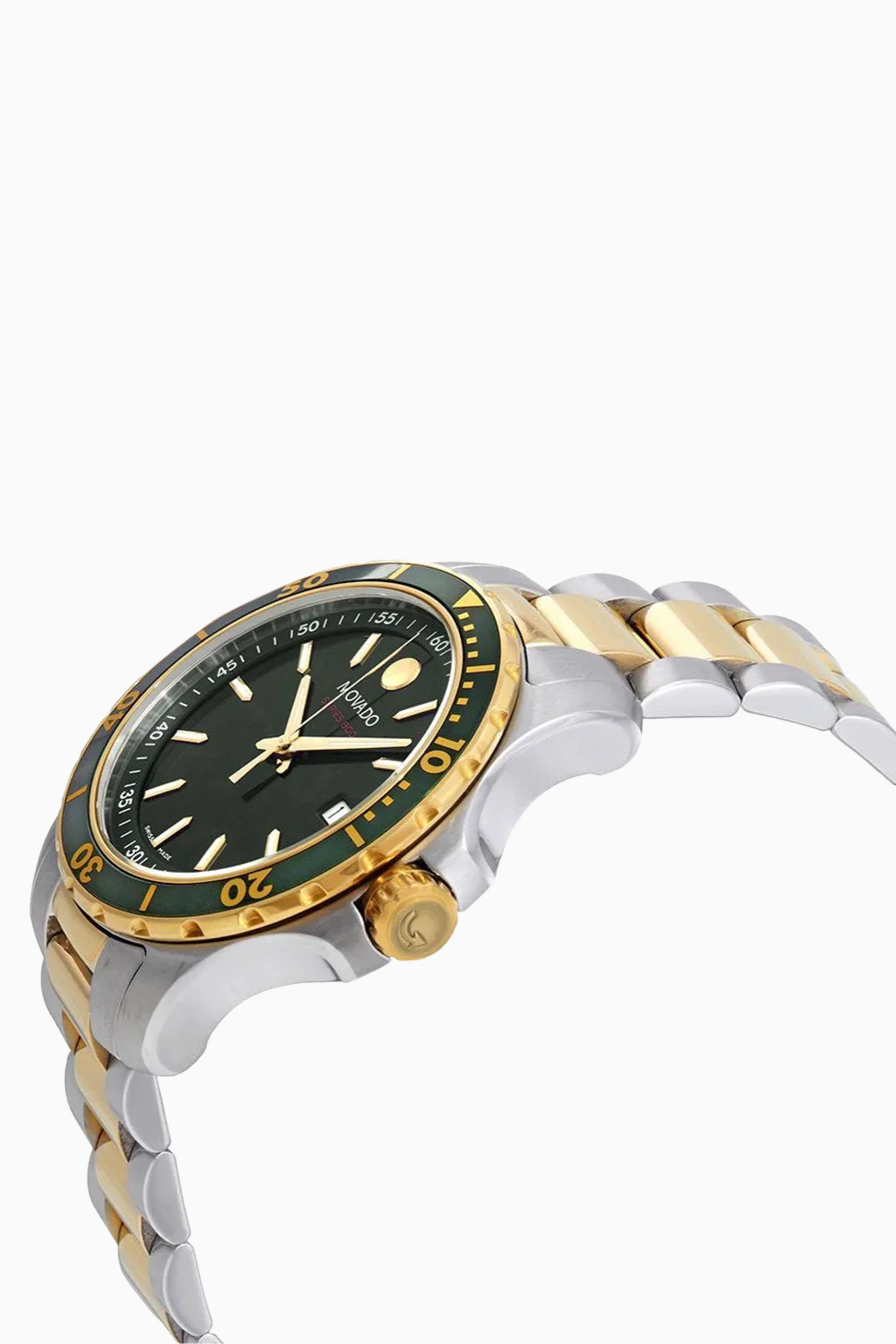 Movado series 800 green and gold store