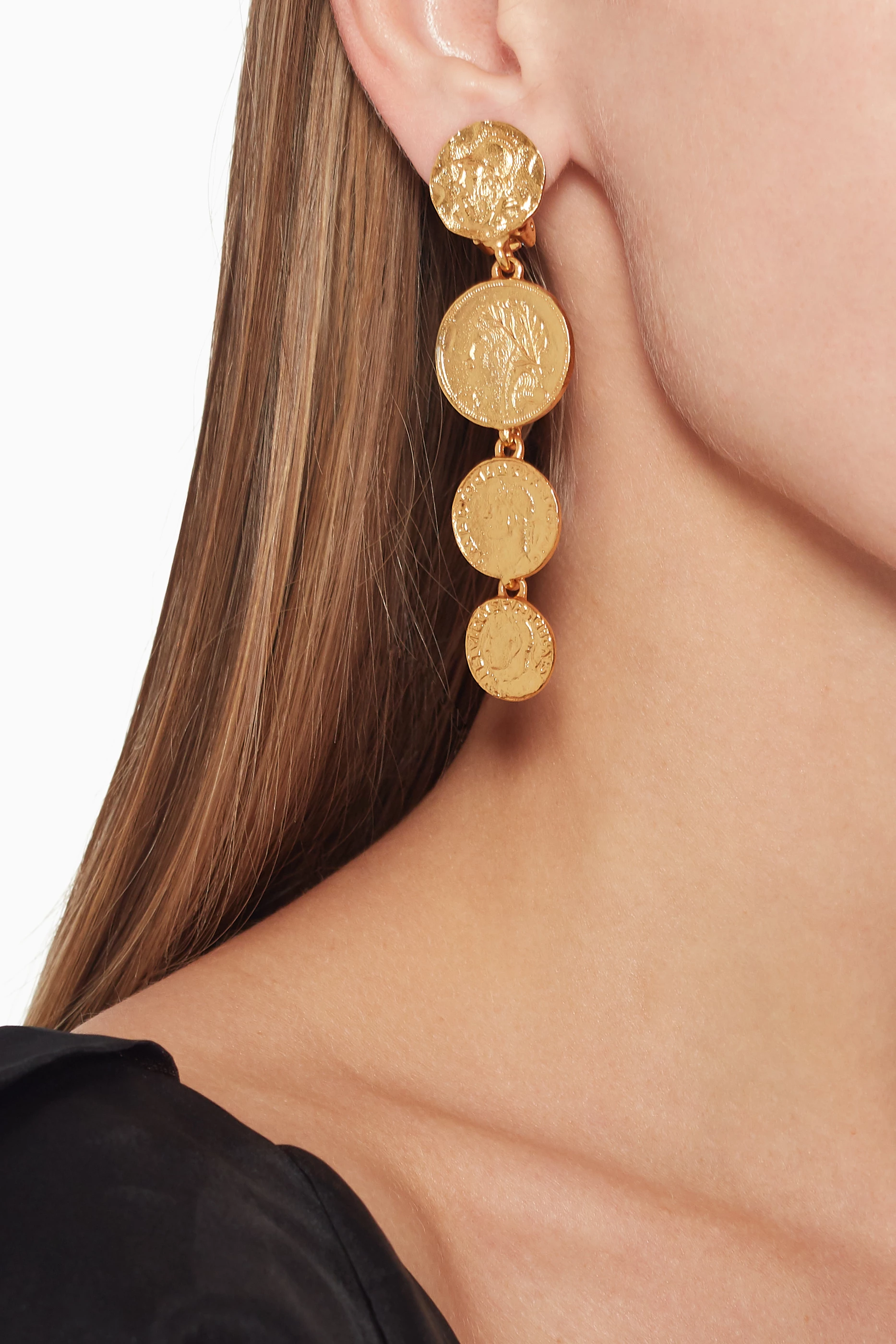 Oscar de la renta coin earrings online