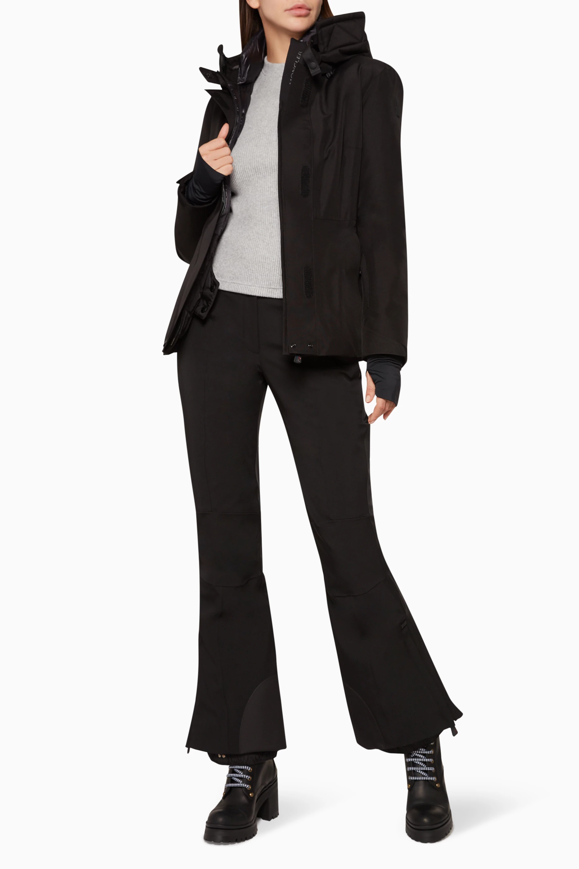 Buy Moncler Black Laplance Giubbotto Belted Puffer Jacket For Women Online Ounass UAE